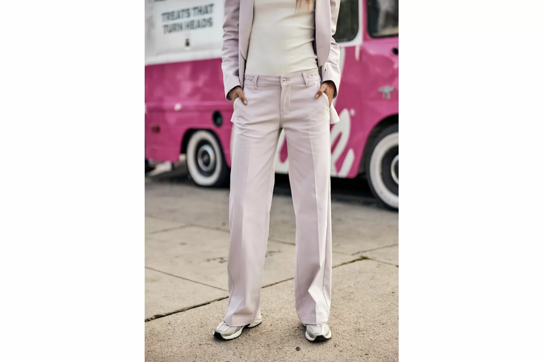 Freeman T Porter Agatha Polyneo Wide-Leg Pants Woman, Lilac Online