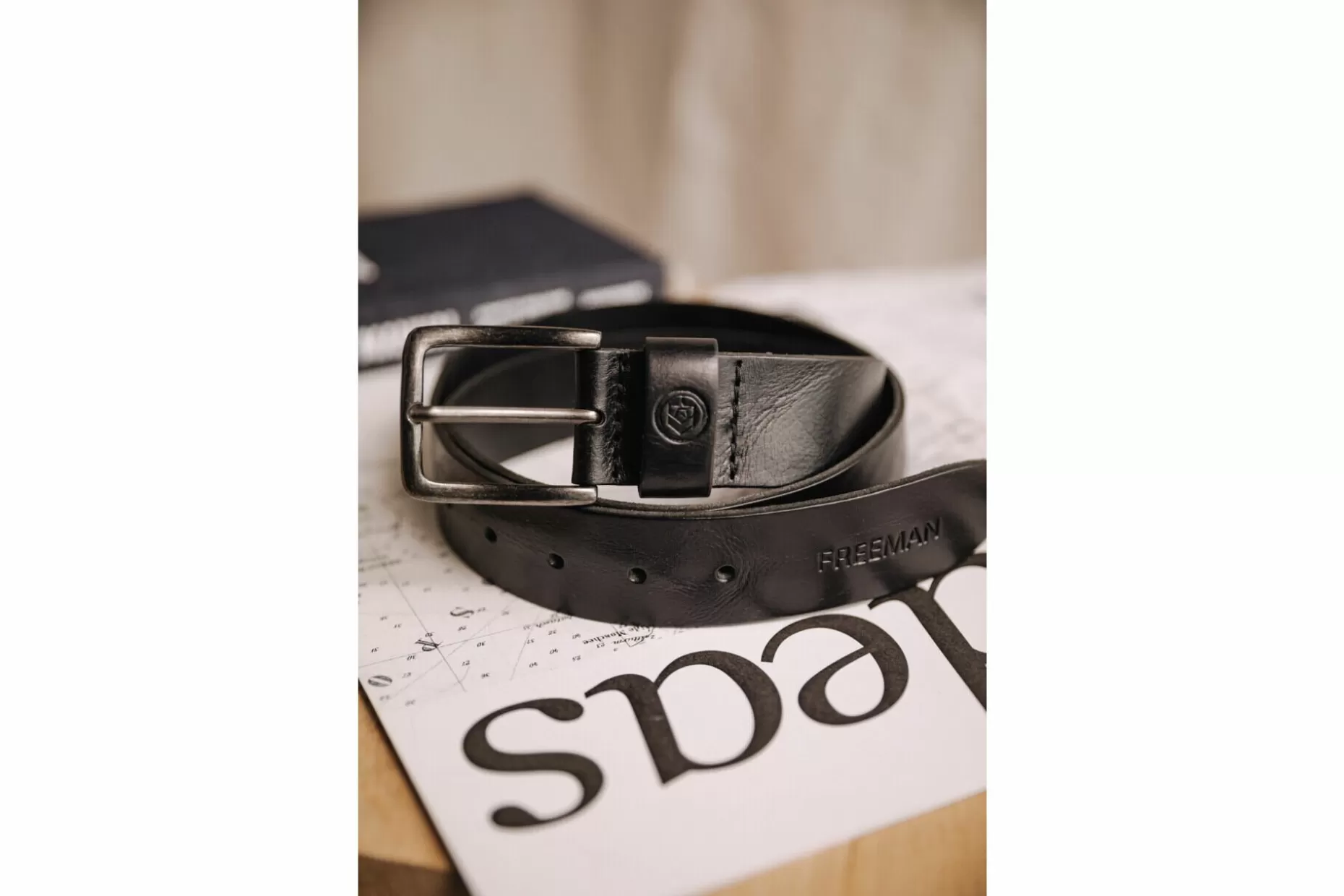Freeman T Porter Agust Leather Belt Man, Black Outlet