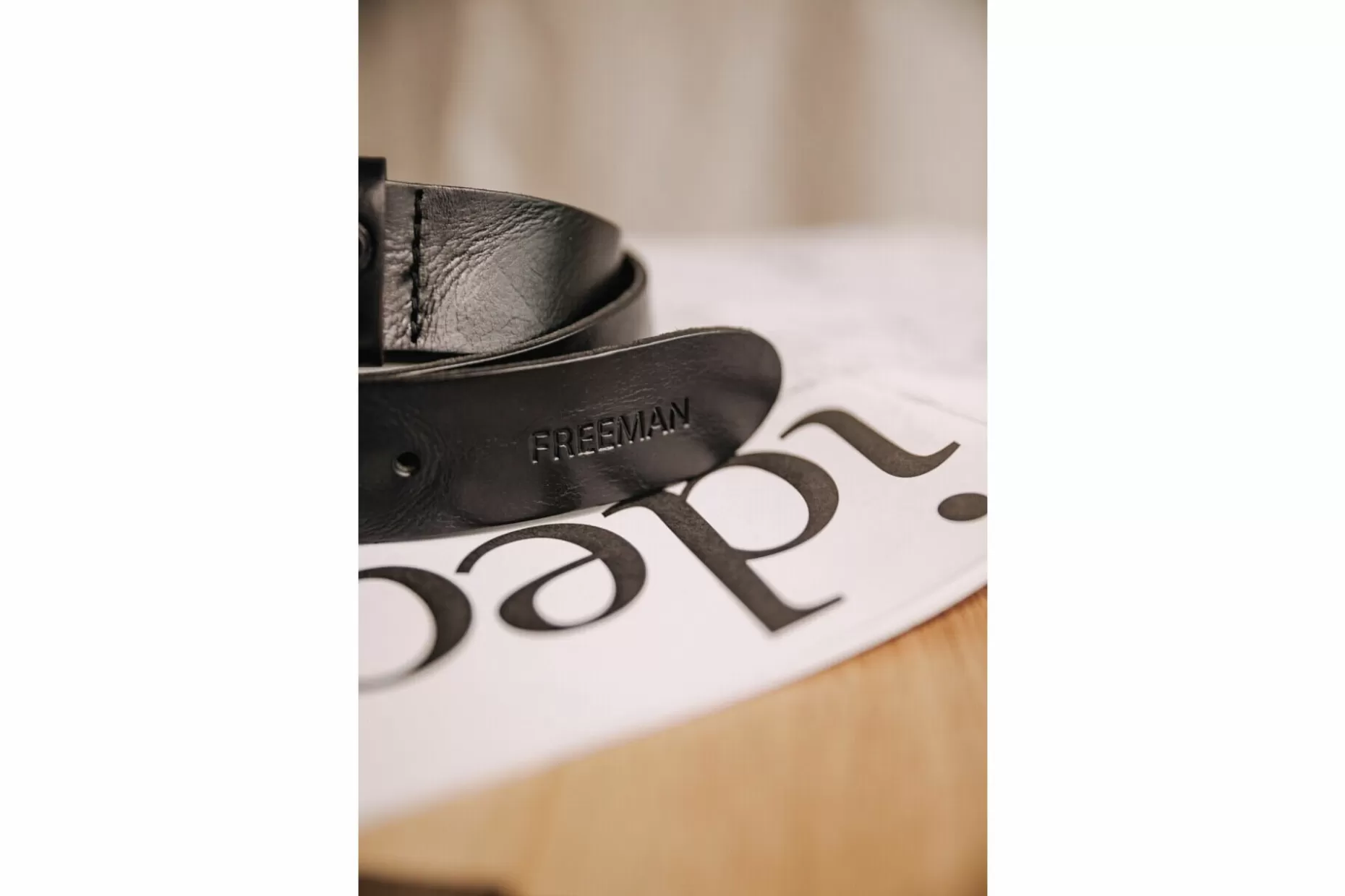 Freeman T Porter Agust Leather Belt Man, Black Outlet