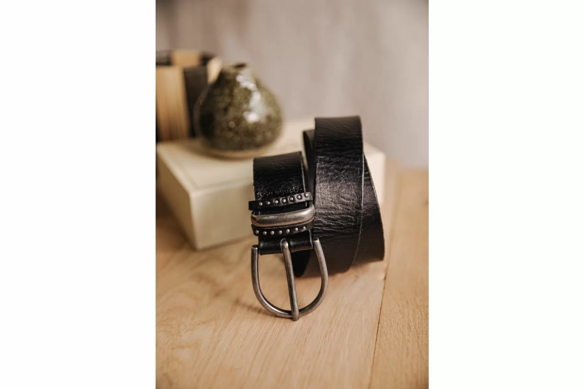 Freeman T Porter Aja Leather Belt Woman, Black New
