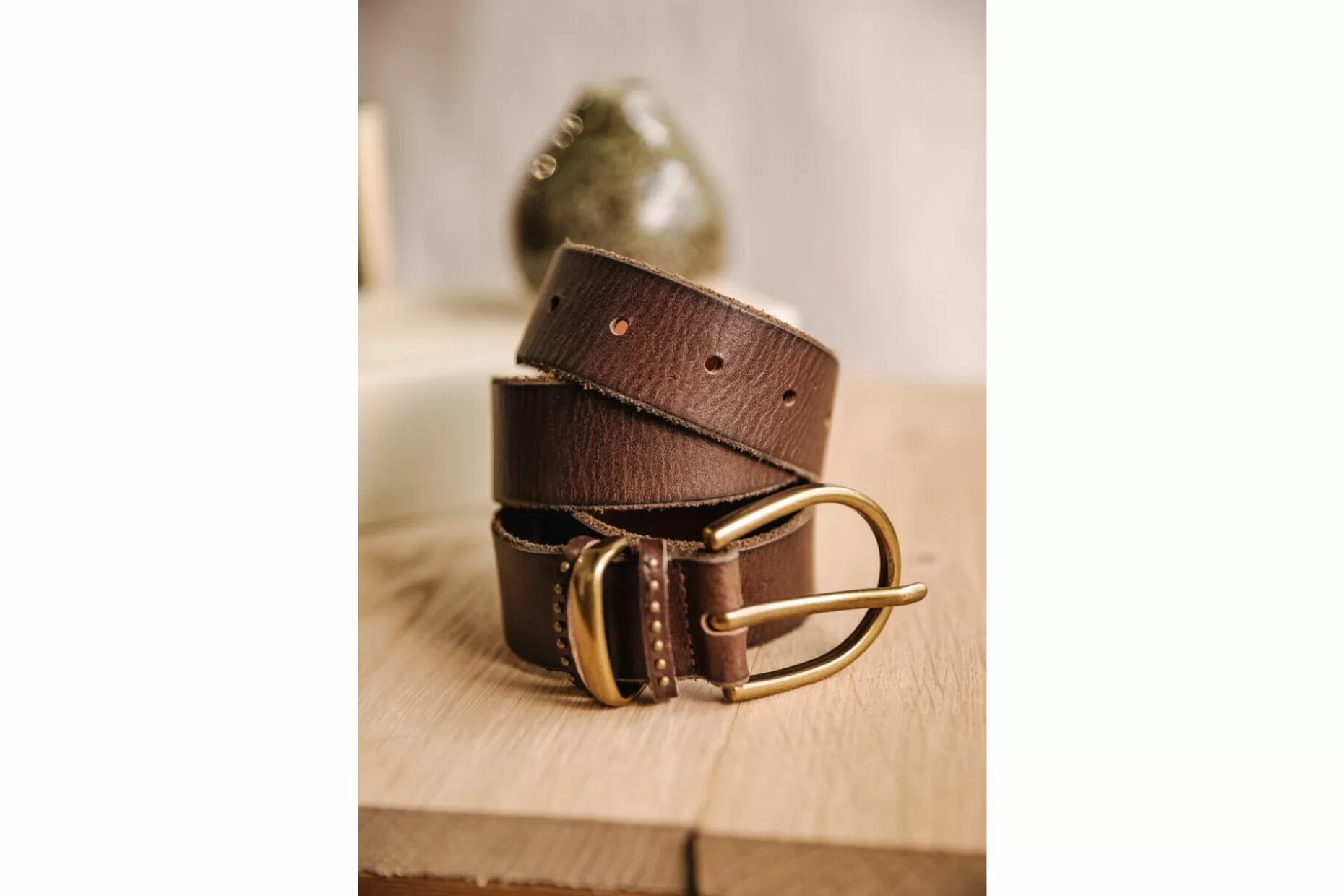 Freeman T Porter Aja Leather Belt Woman, Brown Cheap