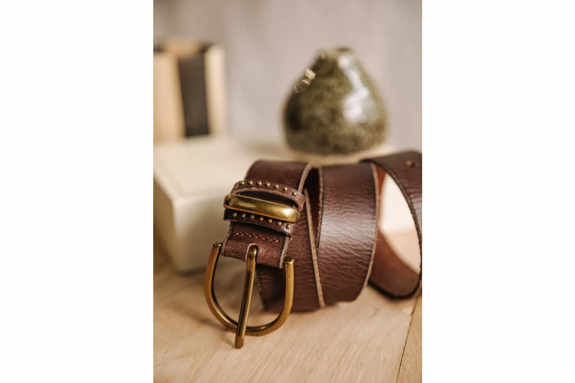Freeman T Porter Aja Leather Belt Woman, Brown Cheap