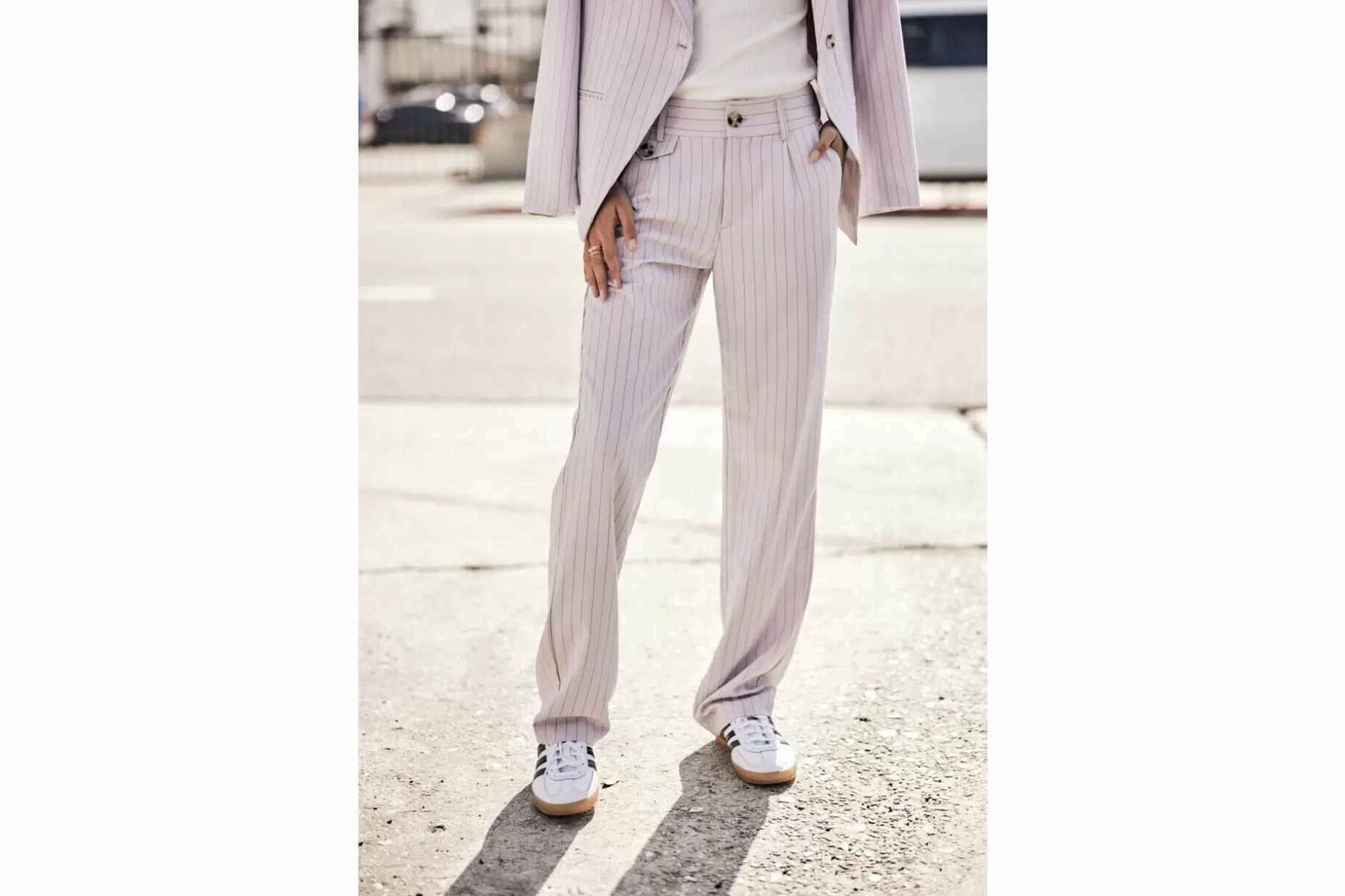 Freeman T Porter Alba Hiroshi High-Waist Pants Woman, Lilac New