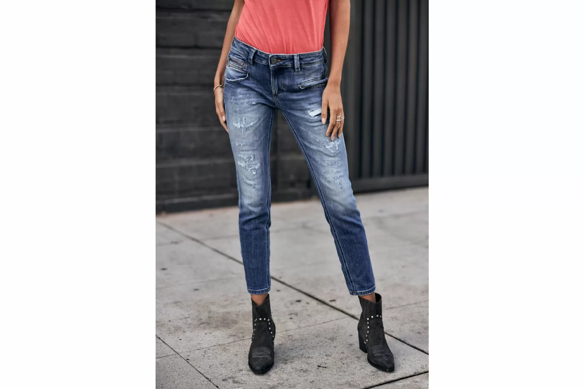 Freeman T Porter Alexa Cropped Skinny Jeans Woman, Seoul Shop