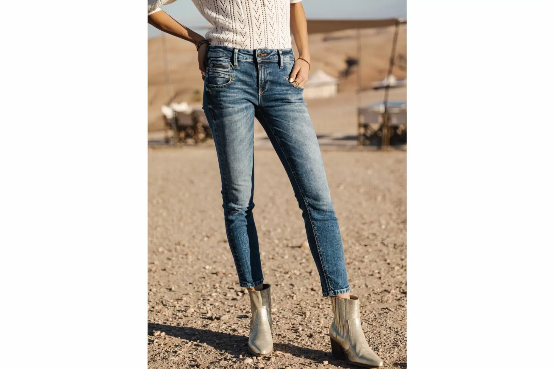 Freeman T Porter Alexa Cropped Skinny Jeans Woman, Saopolo Med New