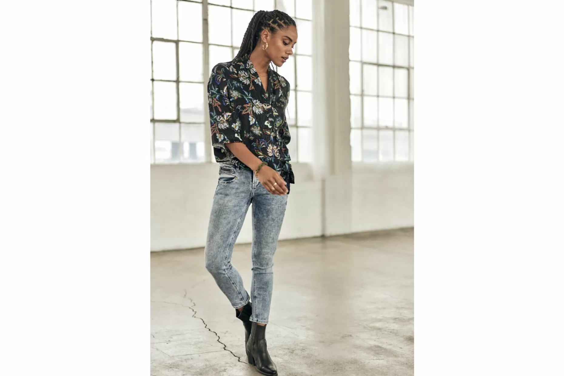 Freeman T Porter Alexa Cropped Skinny Jeans Woman, Boceano Flash Sale