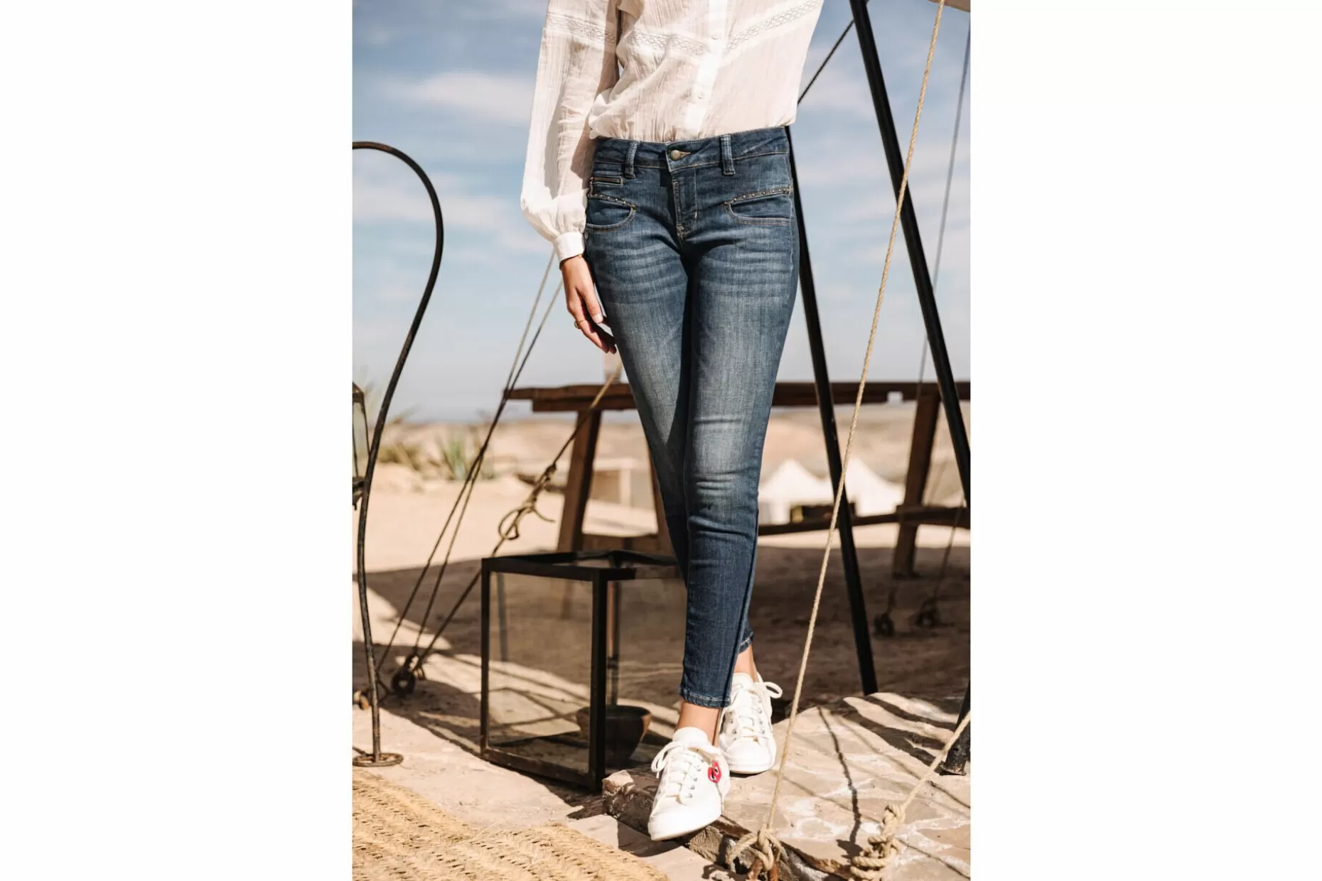 Freeman T Porter Alexa Cropped Skinny Jeans Woman, Fever Fashion