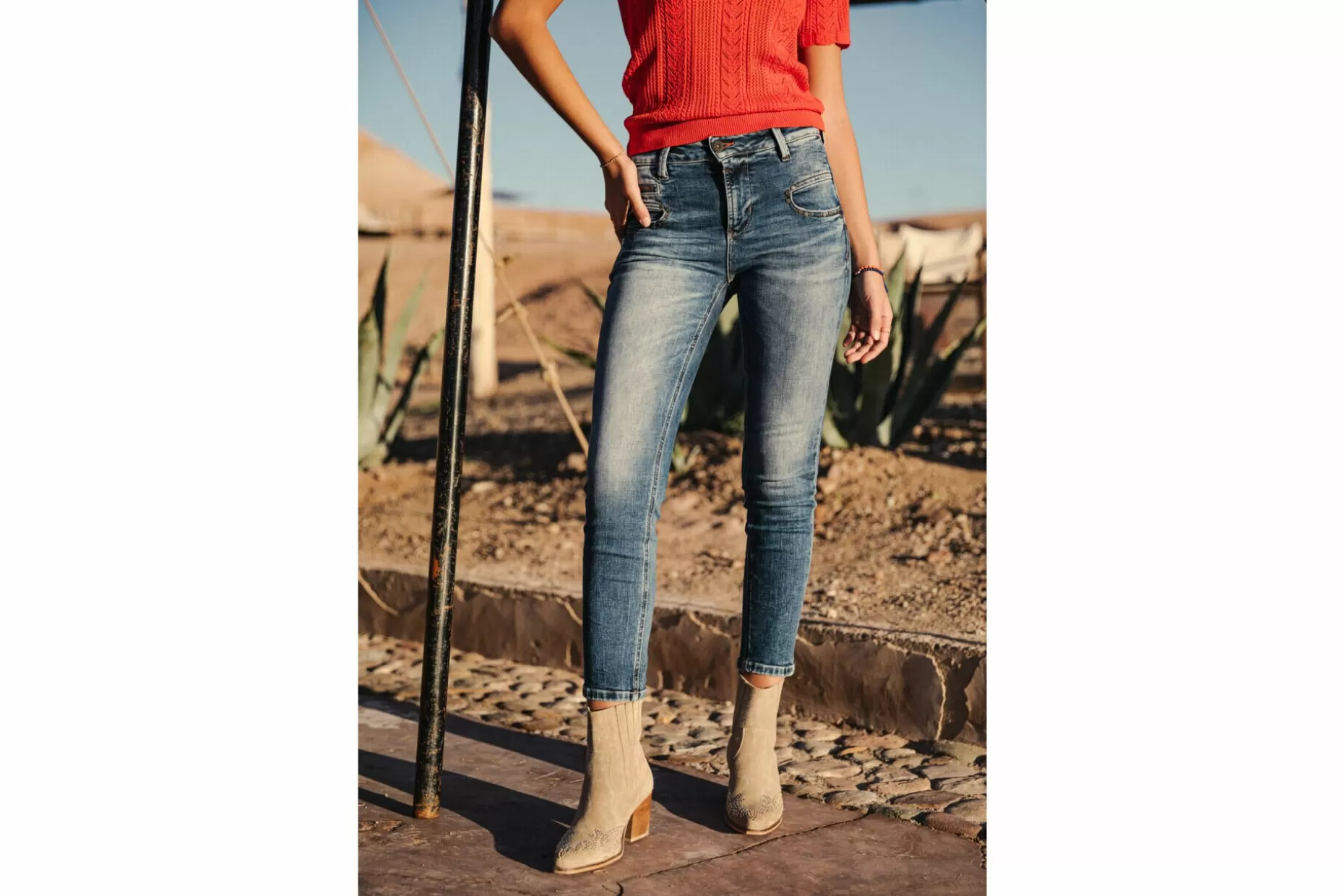 Freeman T Porter Alexa High Waist Cropped Skinny Jeans Woman, Saopolo Med Discount