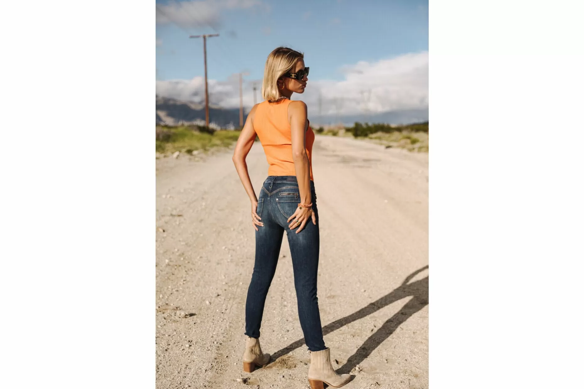 Freeman T Porter Alexa High Waist Cropped Skinny Jeans Woman, Fever Cheap