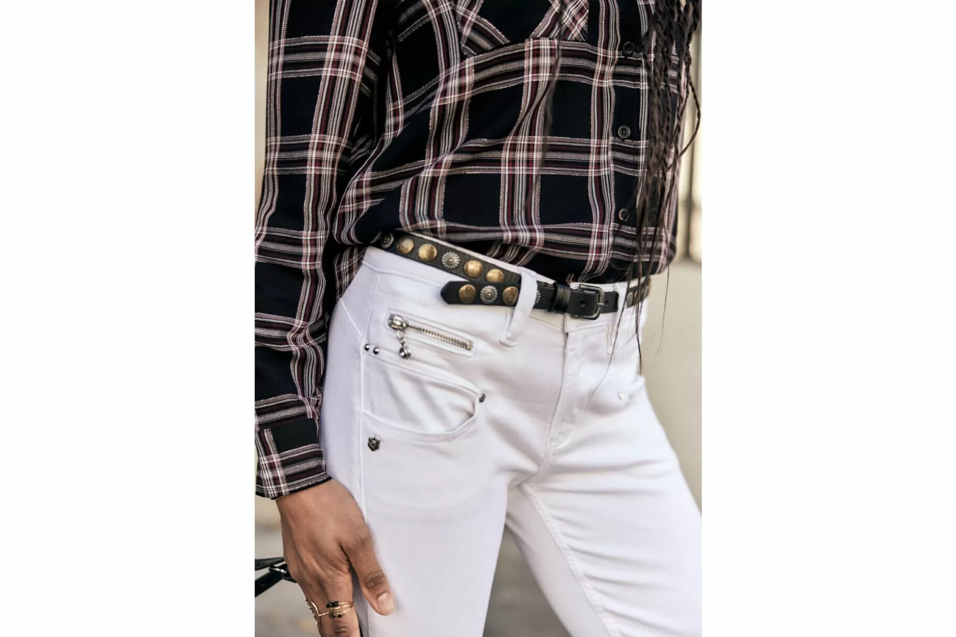 Freeman T Porter Alexa High Waist Cropped Skinny Jeans Woman, White Best