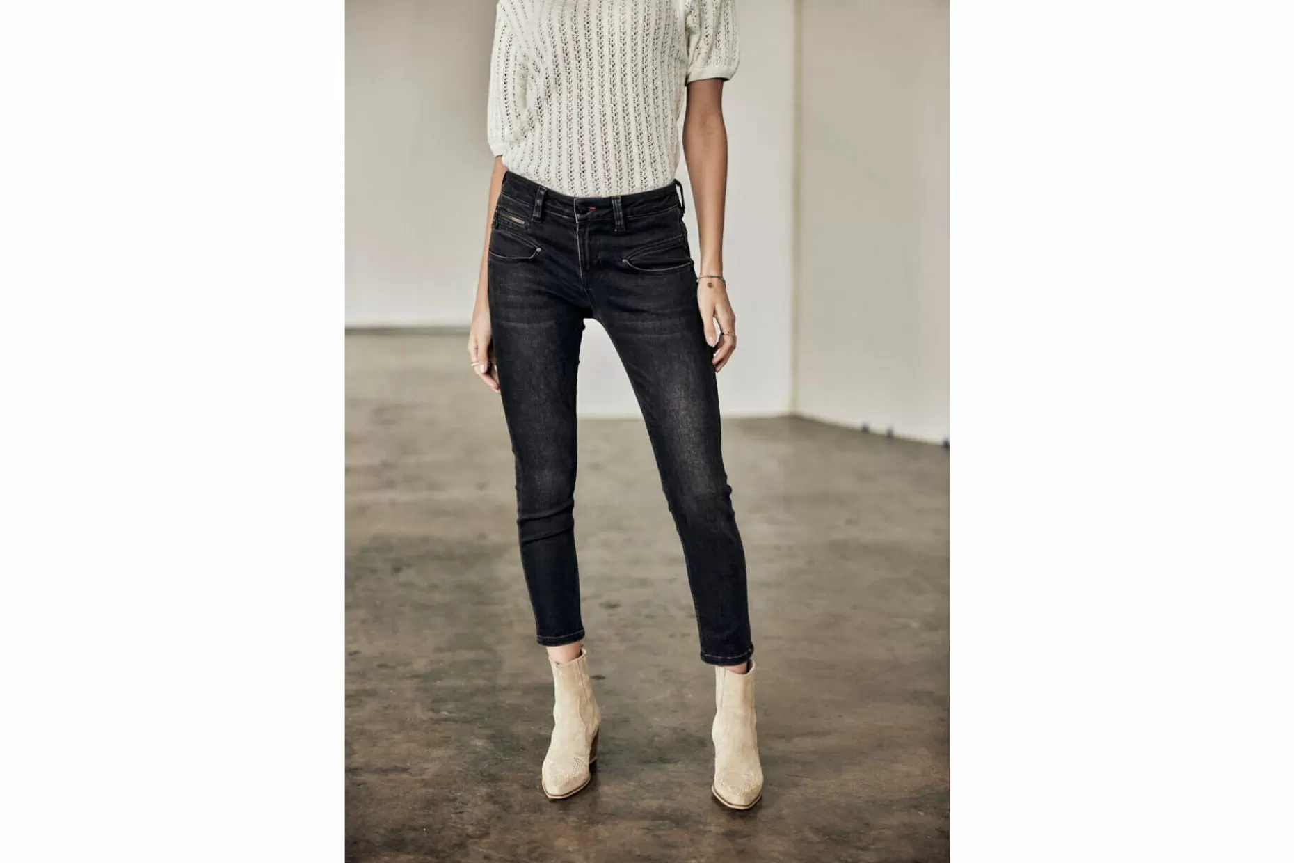 Freeman T Porter Alexa High Waist Cropped Skinny Jeans Woman, Bosilla Store