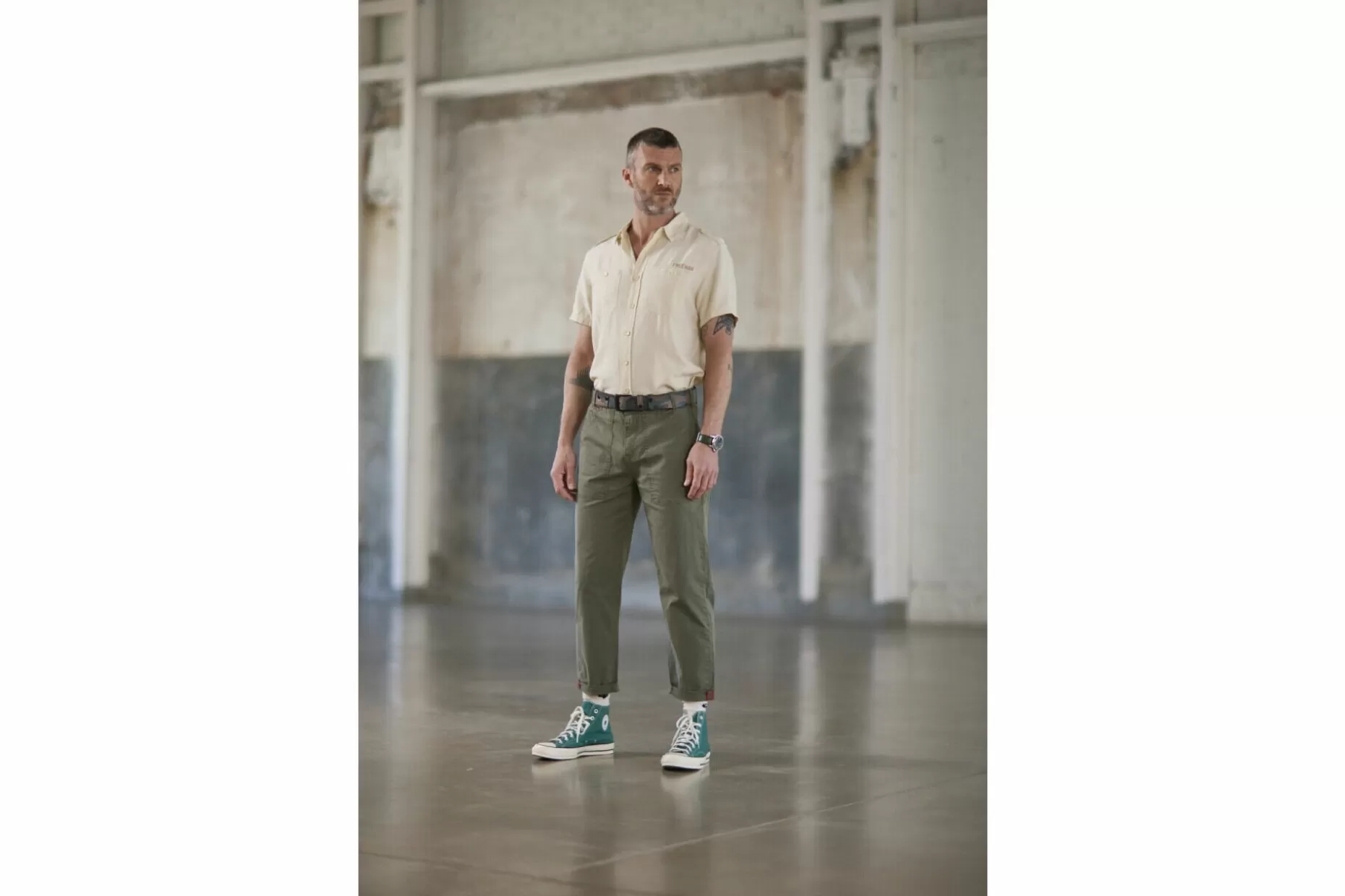 Freeman T Porter Alexis Yago Cropped Pants Man, Deep Lichen Green Best