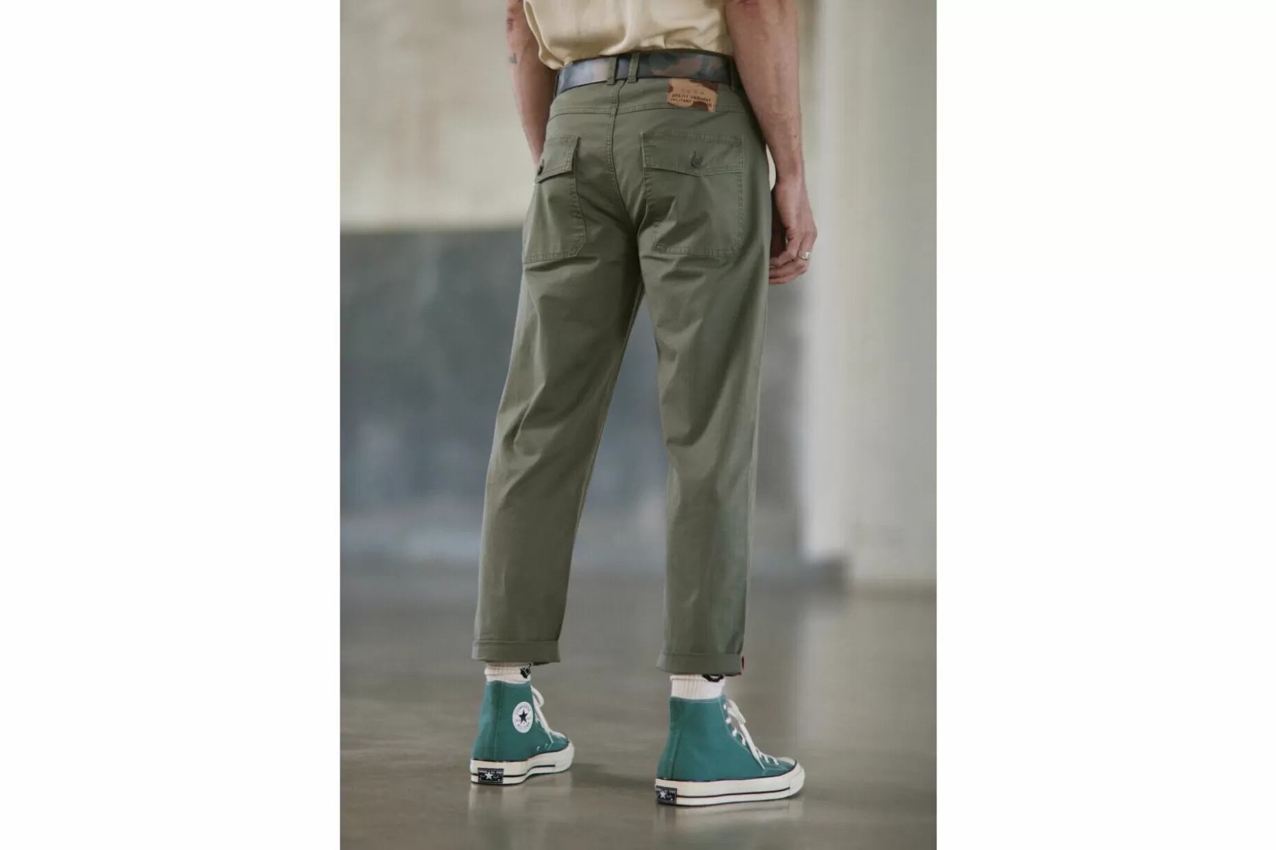 Freeman T Porter Alexis Yago Cropped Pants Man, Deep Lichen Green Best