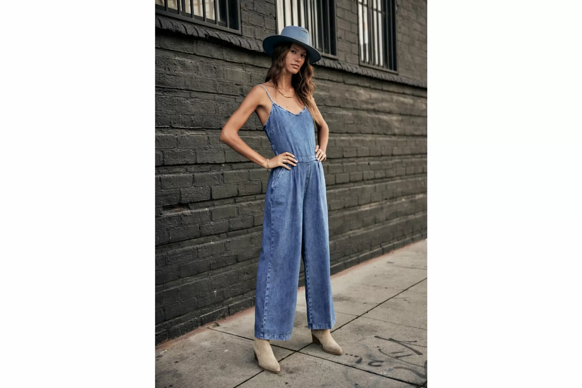 Freeman T Porter Amalia Denim Strapless Jumpsuit Woman, Manzana Med Store