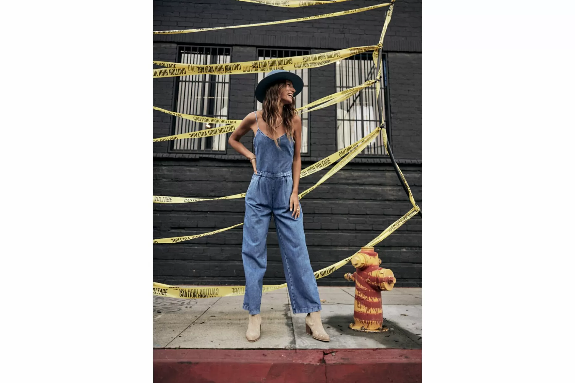 Freeman T Porter Amalia Denim Strapless Jumpsuit Woman, Manzana Med Store