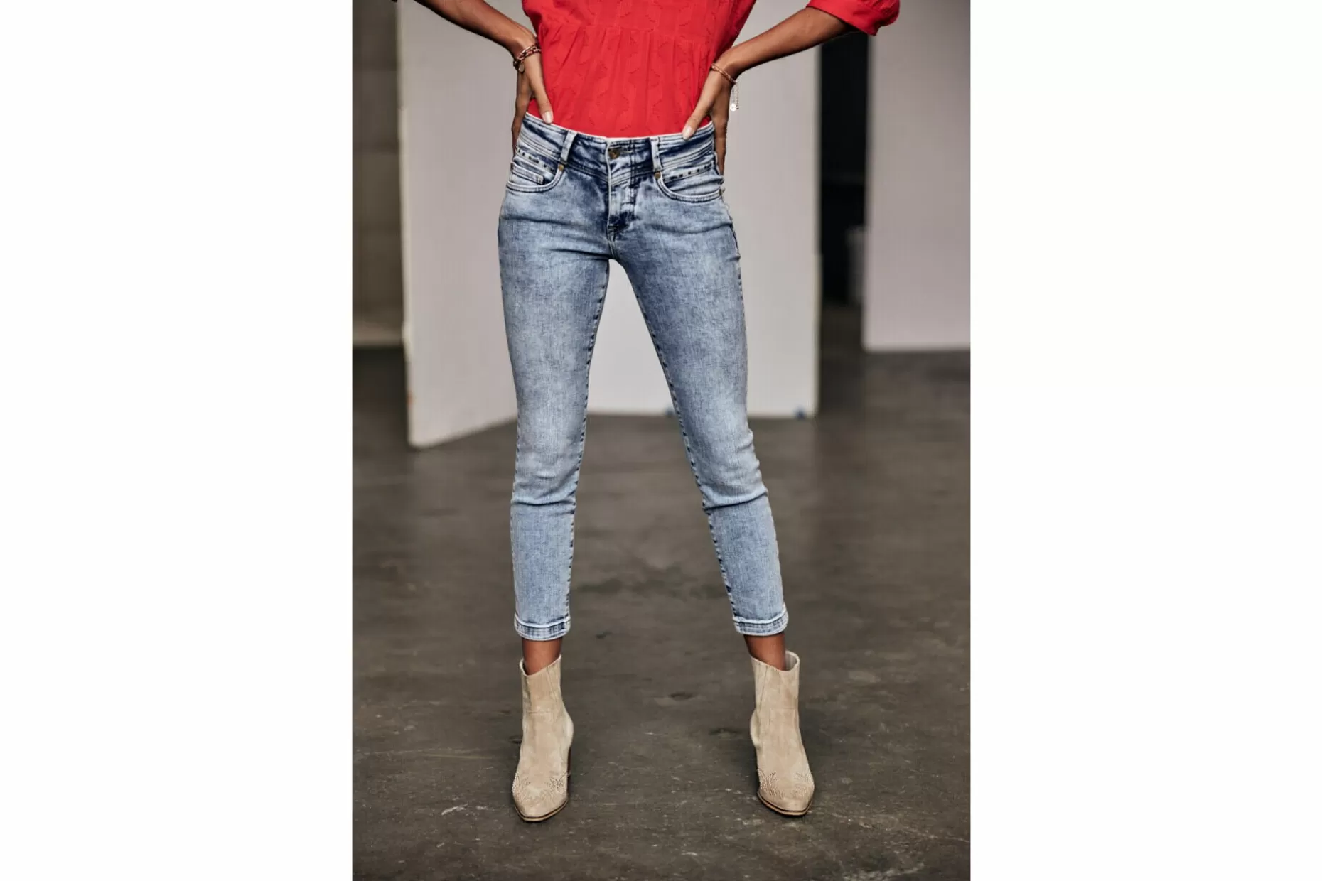 Freeman T Porter Anae Skinny Cropped Jeans Woman, Boceano Cheap