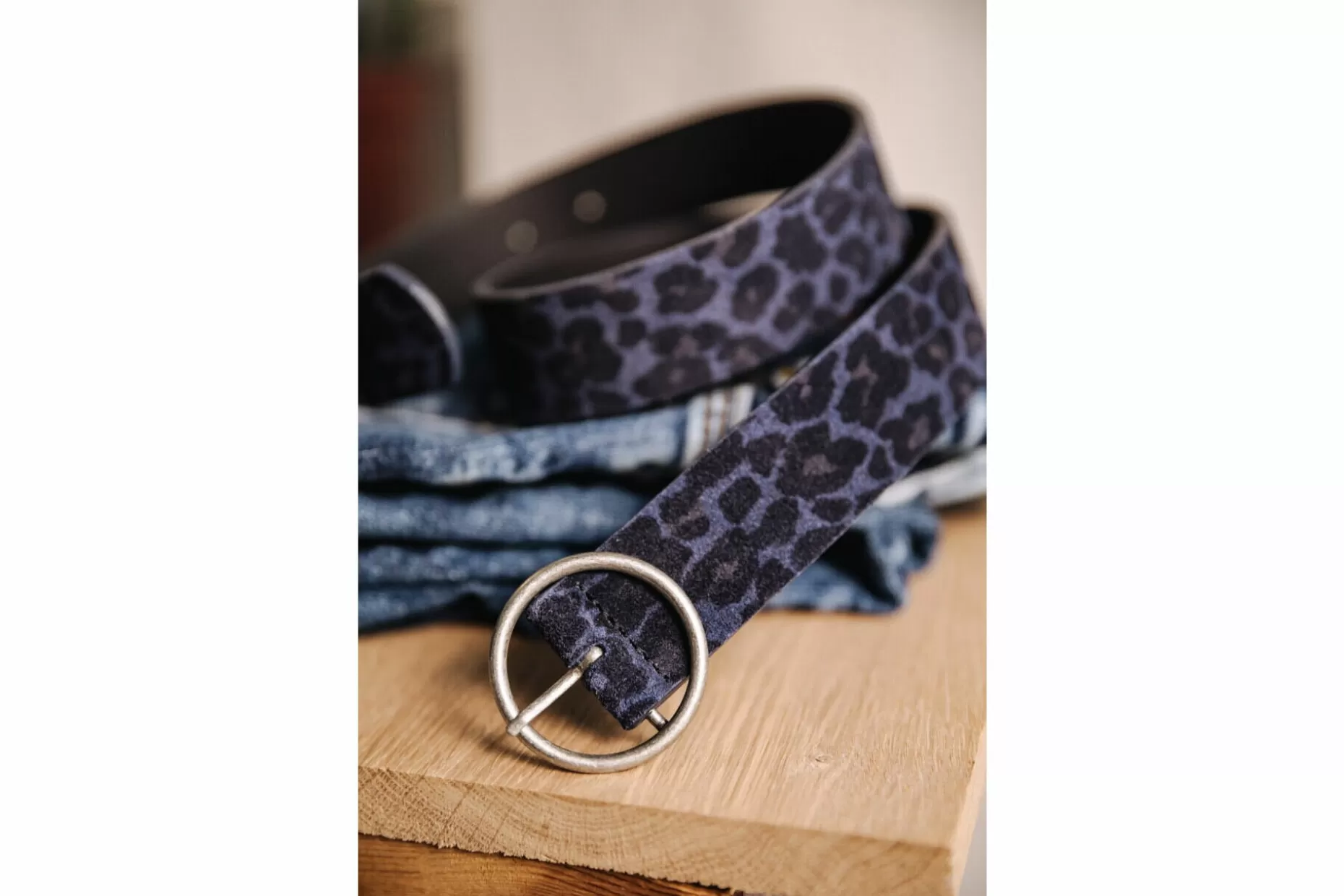 Freeman T Porter Angelisa Leo Leather Belt Woman, Cobalt Cheap