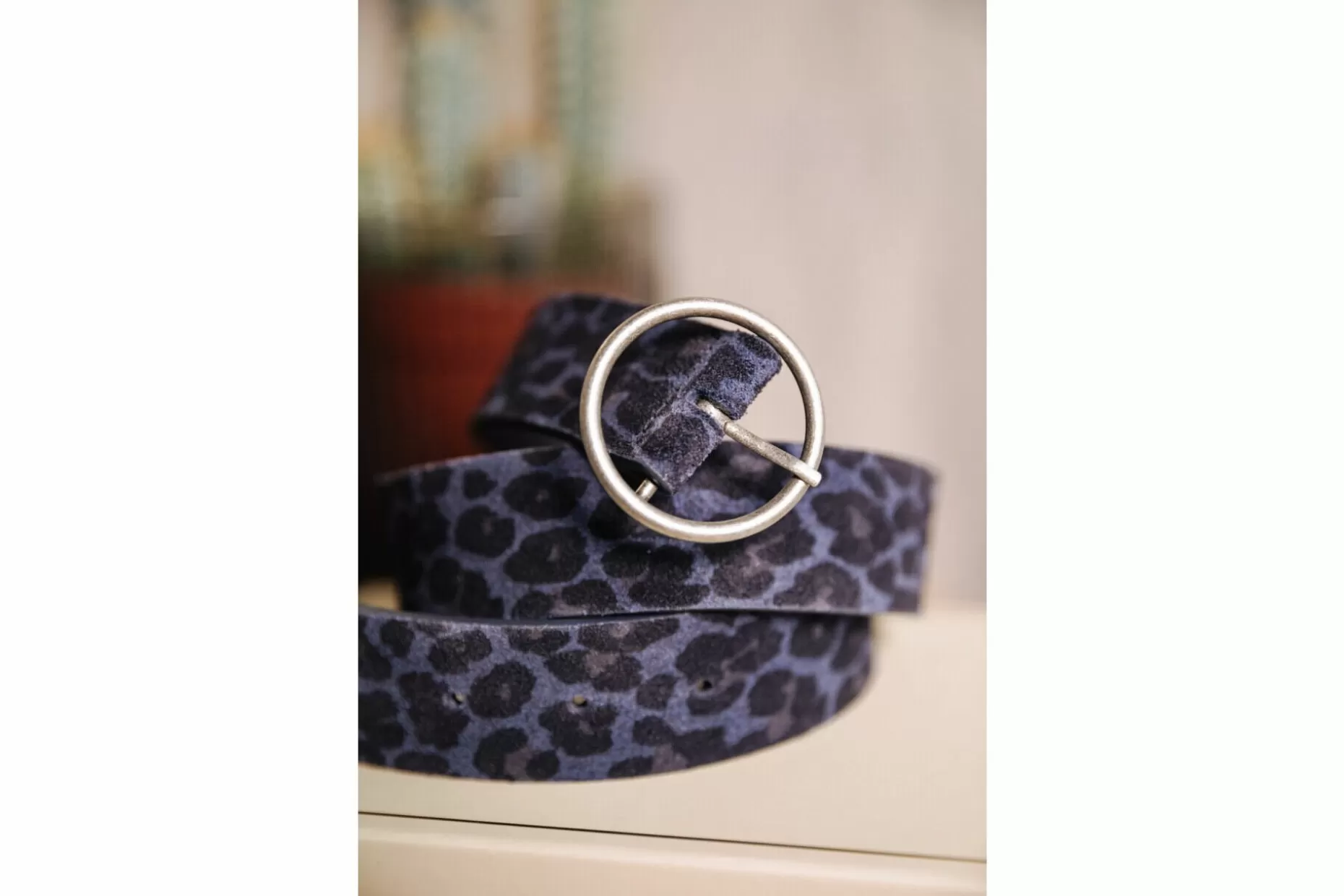Freeman T Porter Angelisa Leo Leather Belt Woman, Cobalt Cheap