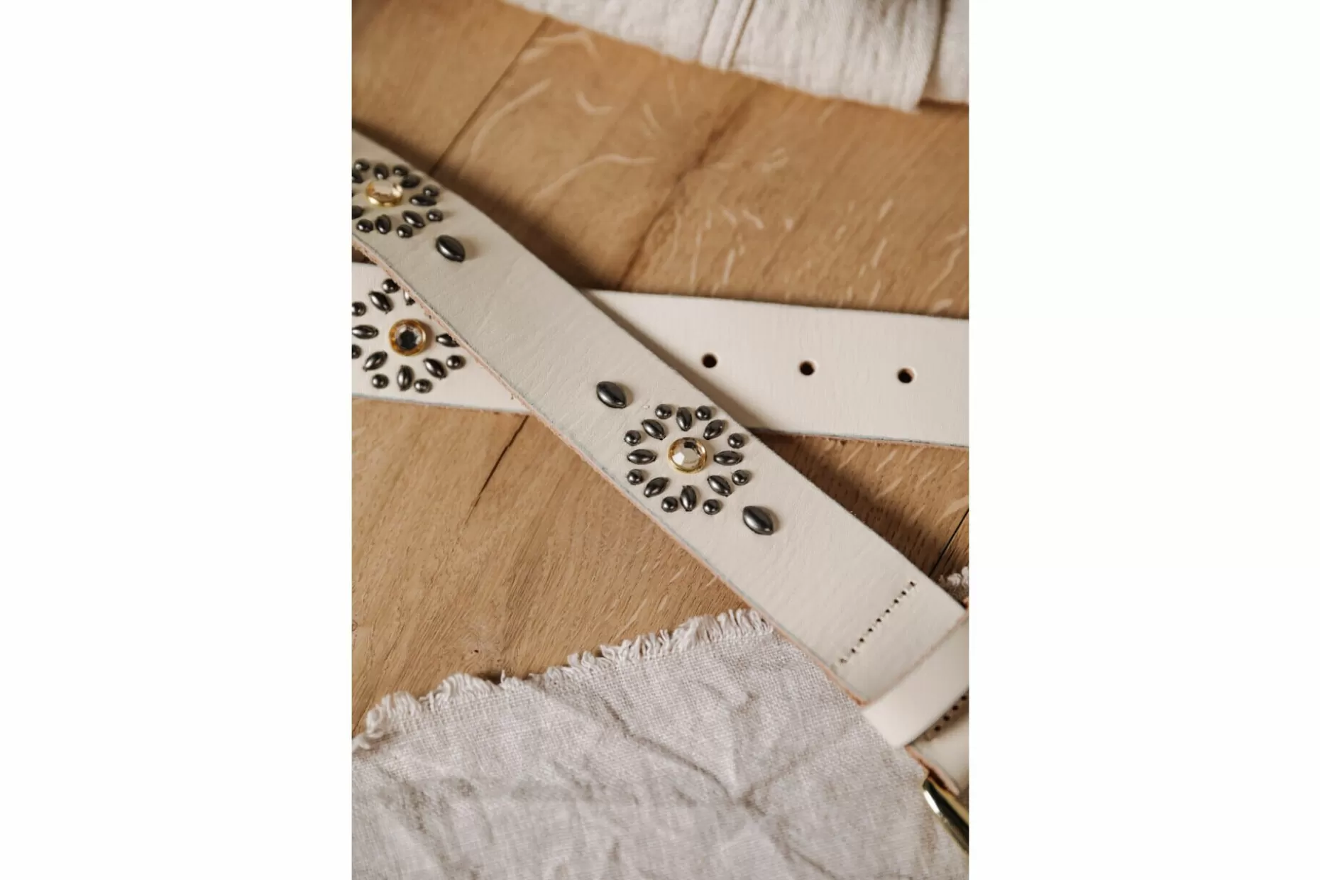 Freeman T Porter Arina Leather Belt Woman, Off White Discount