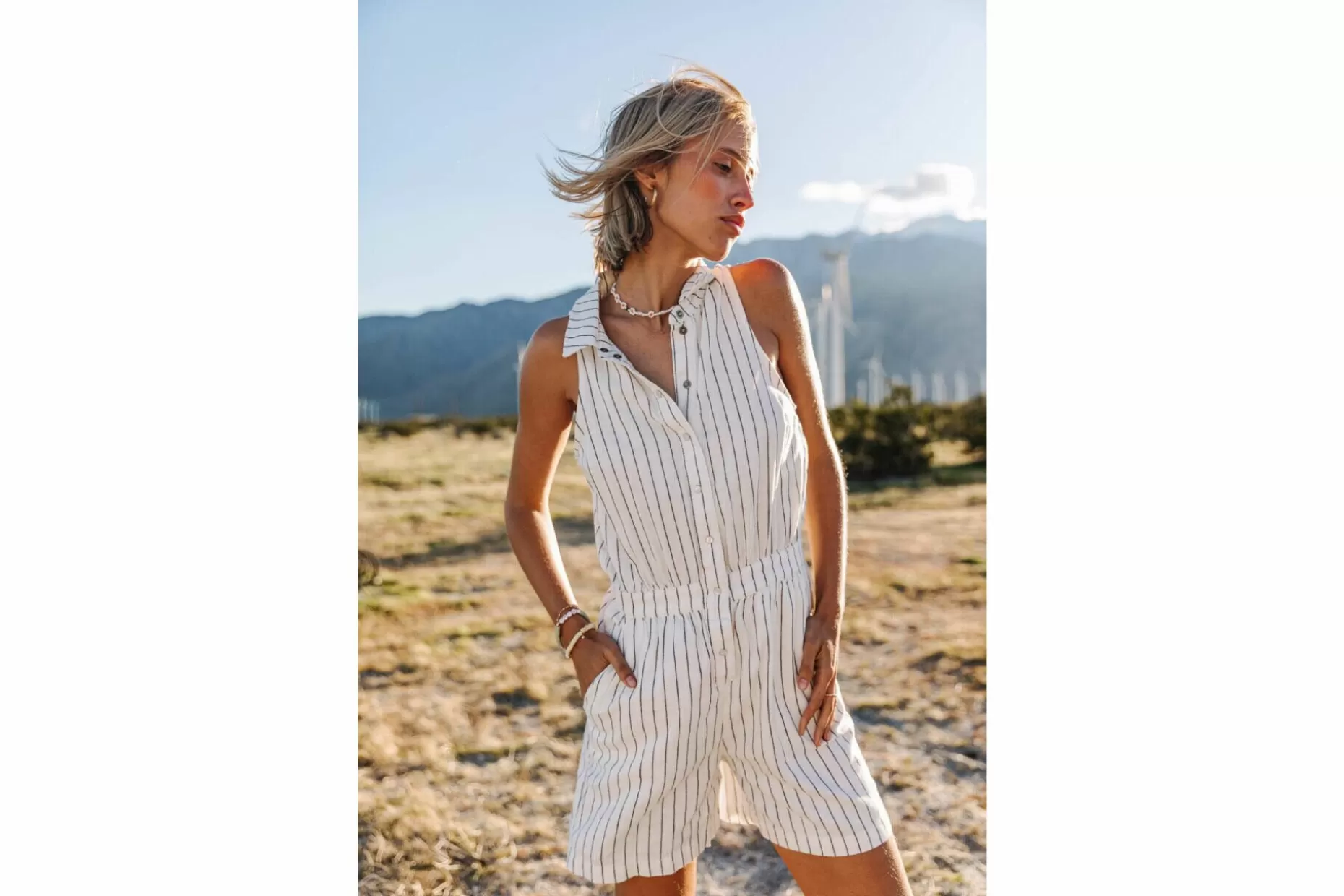 Freeman T Porter Aryel Monterey Striped Dungaree Woman, Original Discount