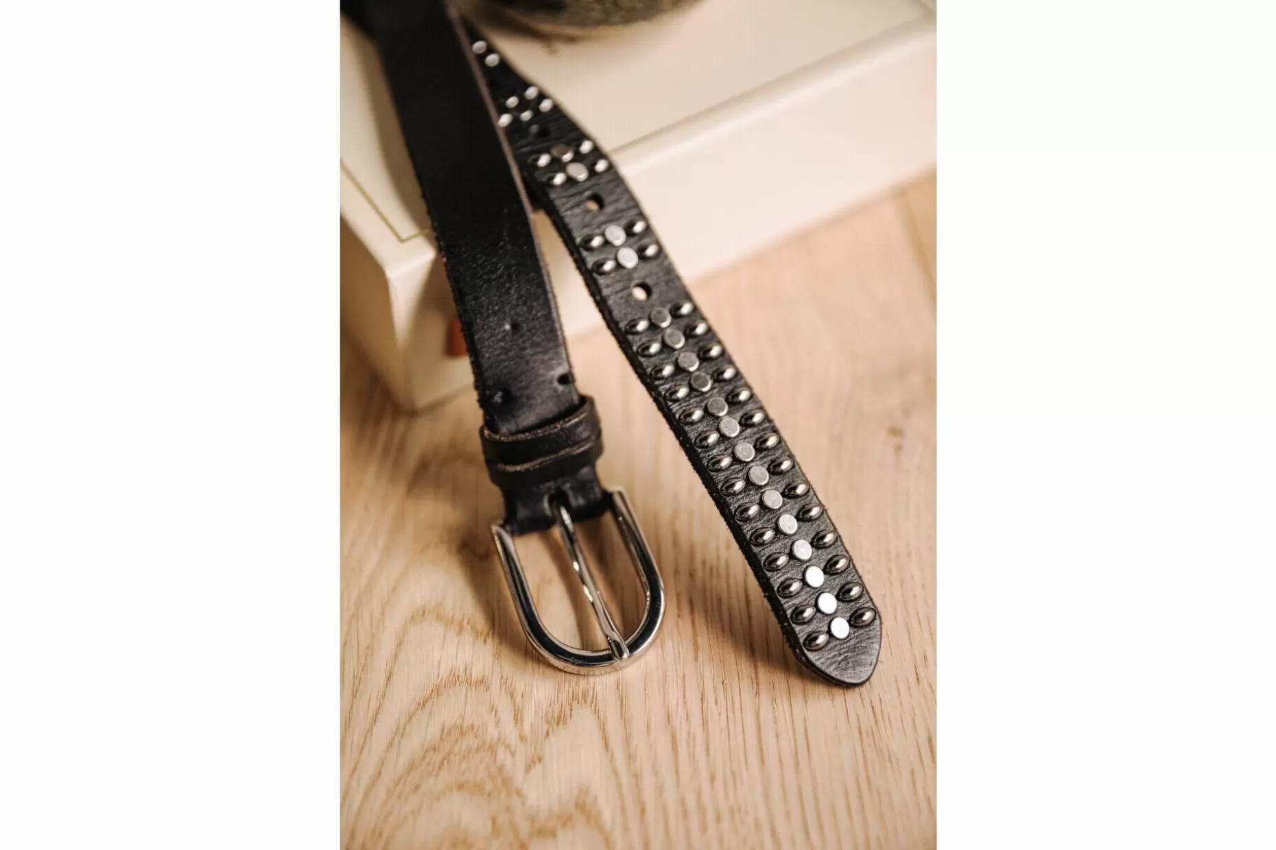 Freeman T Porter Asdrig Leather Belt Woman, Black Fashion