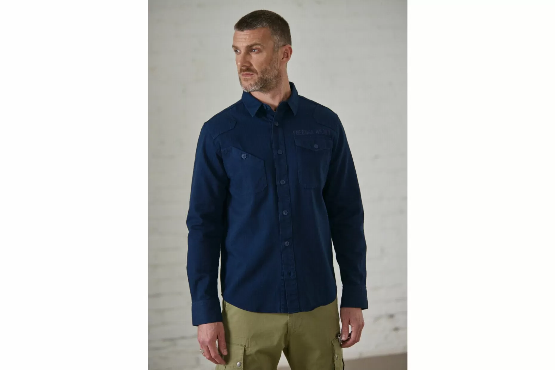 Freeman T Porter Asher Bond Relax Shirt Man, Storm Store