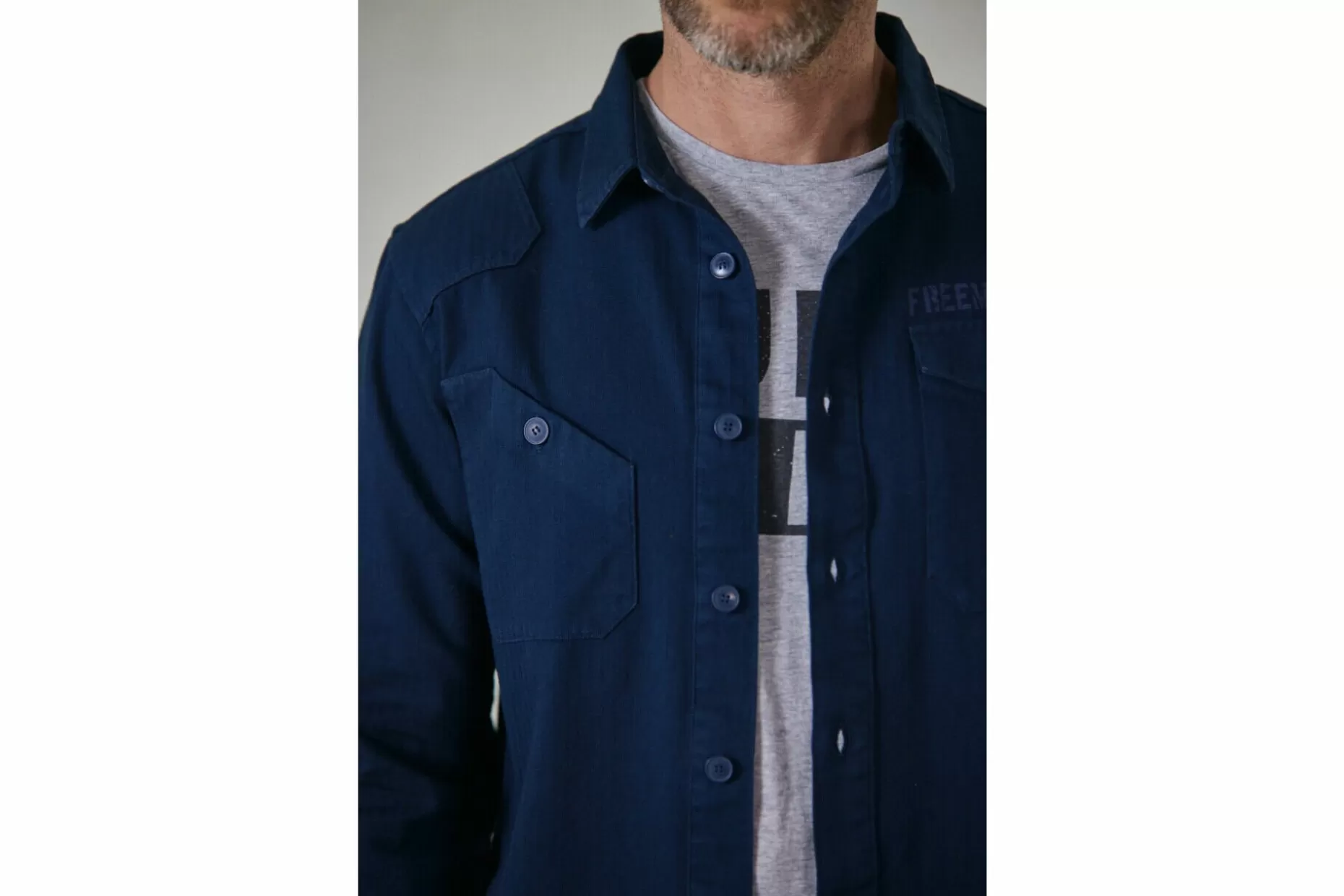 Freeman T Porter Asher Bond Relax Shirt Man, Storm Store