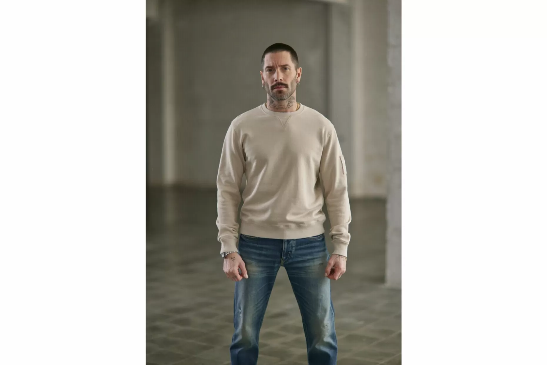 Freeman T Porter Baton Snug Straight Sweatshirt Man, Overcast Cheap