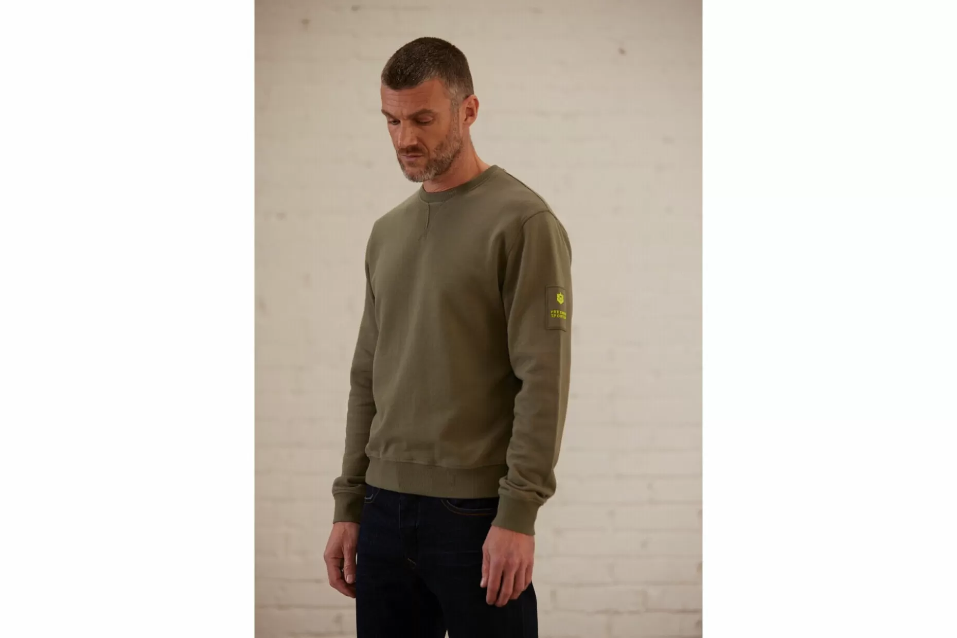Freeman T Porter Baton Snug Straight Sweatshirt Man, Deep Lichen Green Store