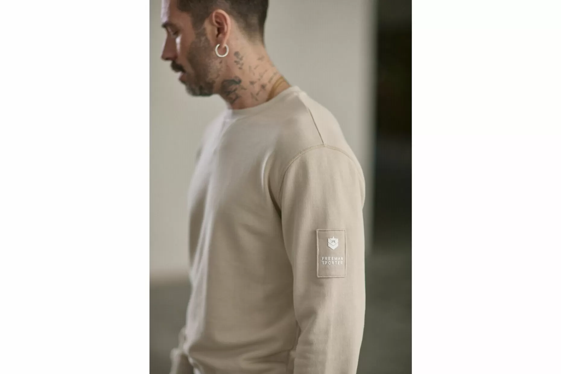 Freeman T Porter Baton Snug Straight Sweatshirt Man, Overcast Cheap