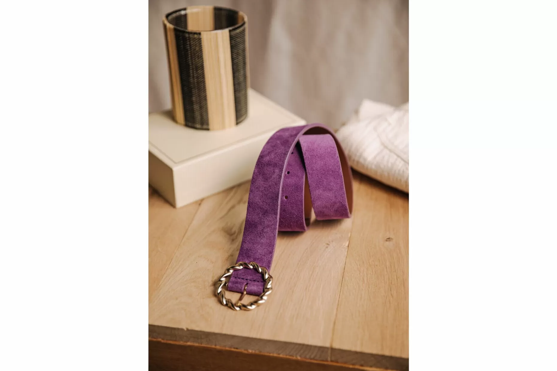 Freeman T Porter Bossa Leather Belt Woman, Purple Discount