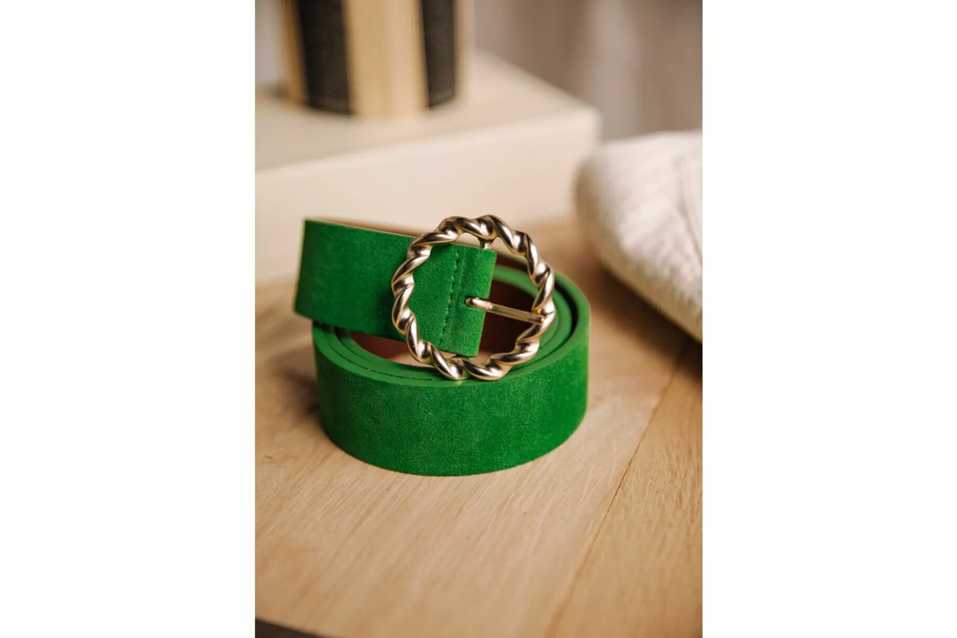 Freeman T Porter Bossa Leather Belt Woman, Green Hot