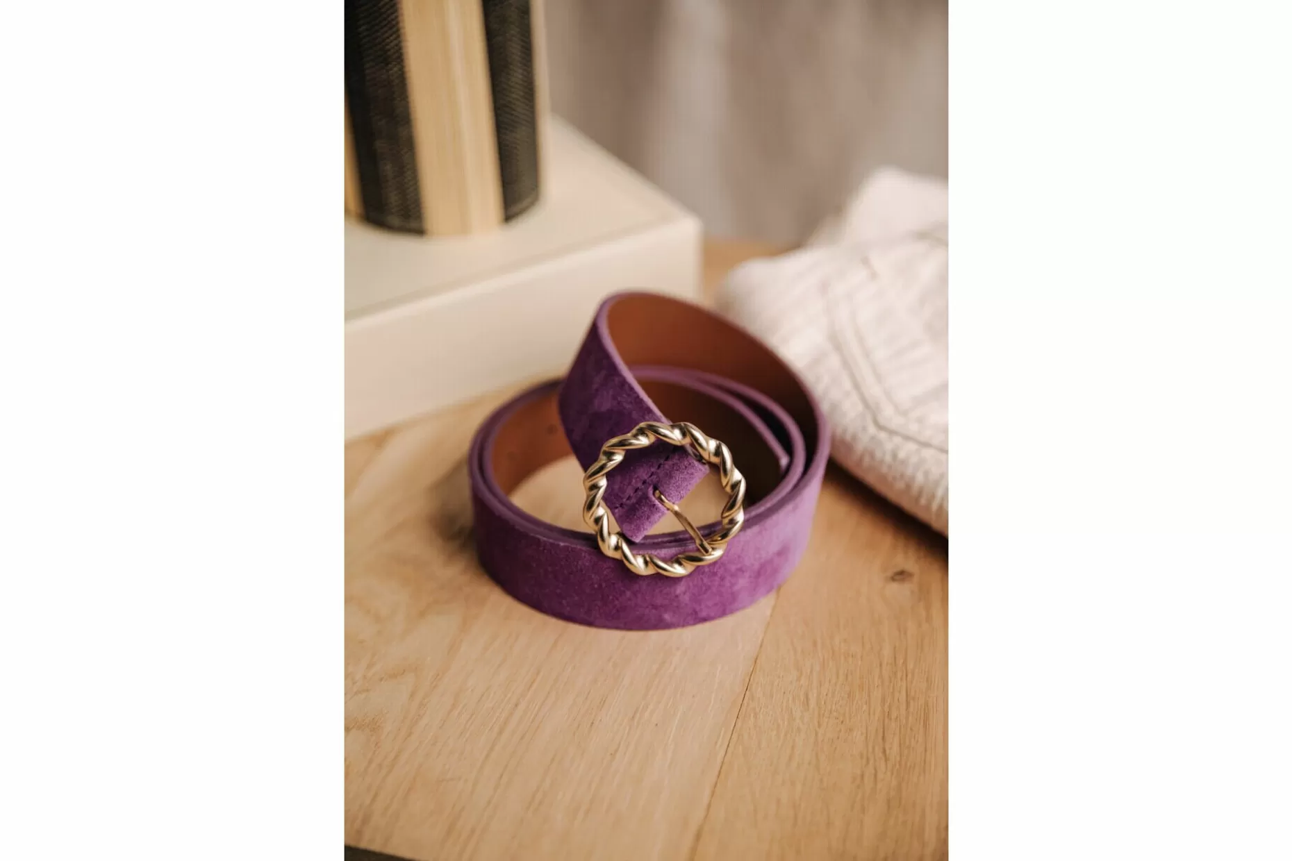 Freeman T Porter Bossa Leather Belt Woman, Purple Discount