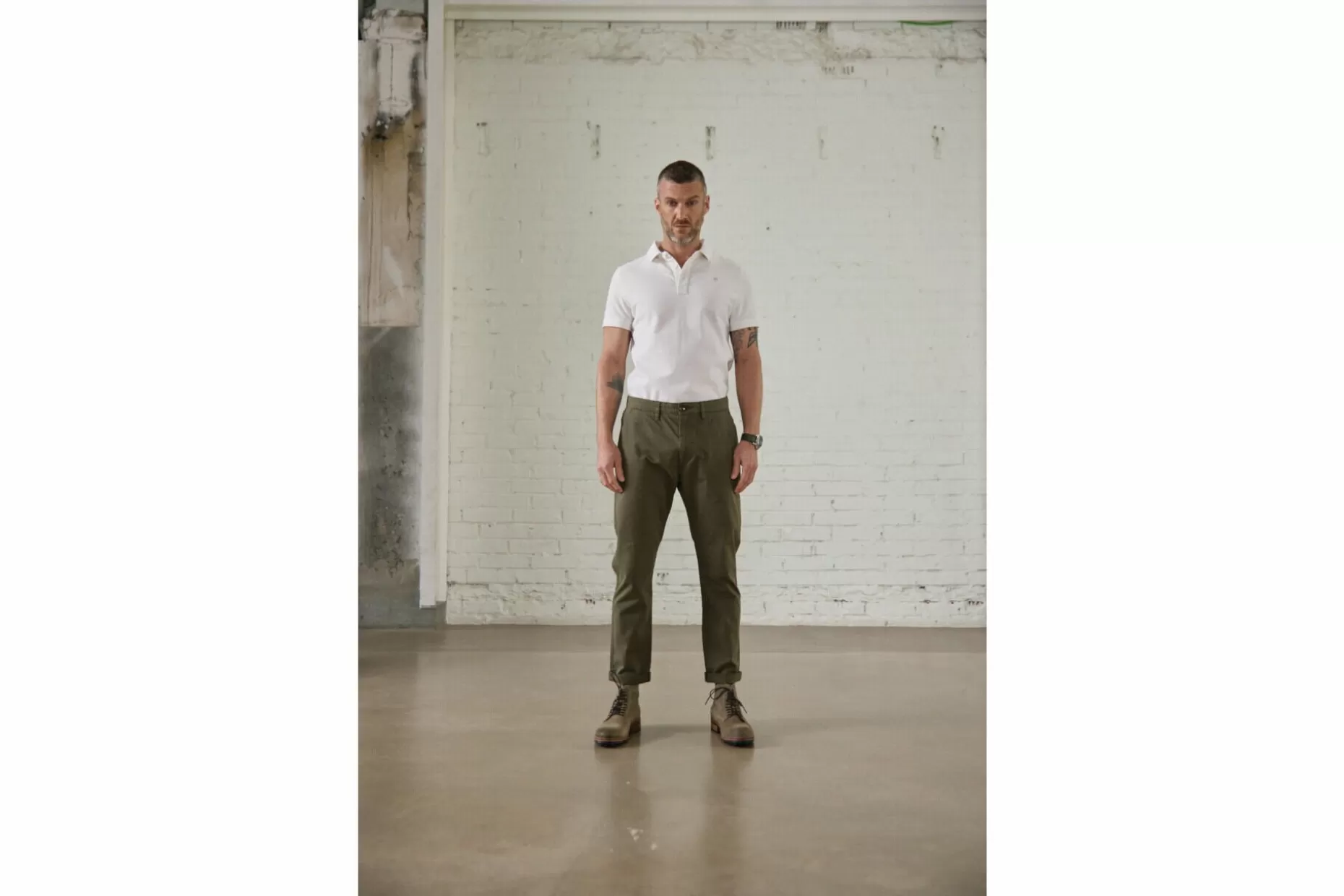 Freeman T Porter Bruce Otway Chino Pants Man, Dusty Olive New