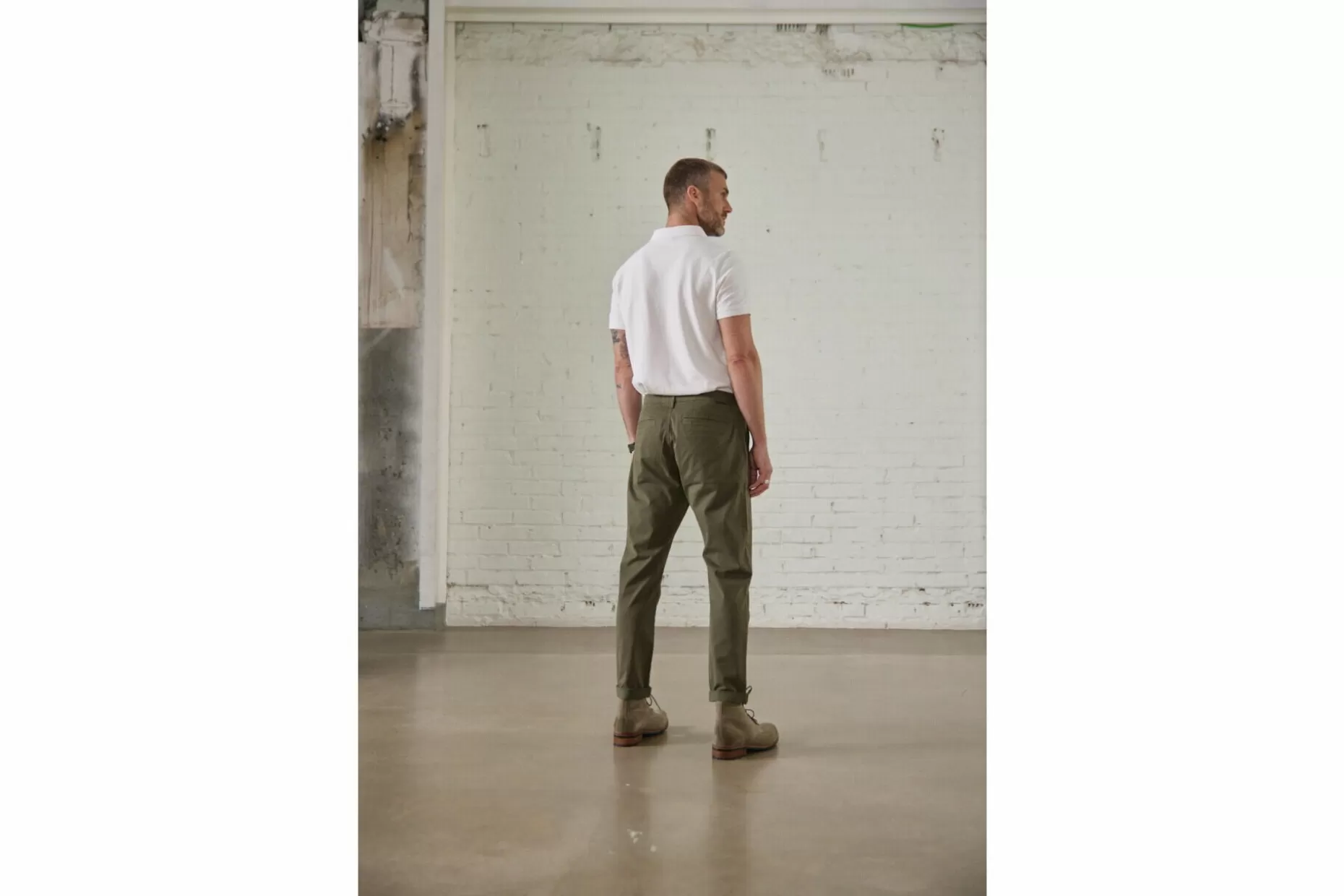 Freeman T Porter Bruce Otway Chino Pants Man, Dusty Olive New
