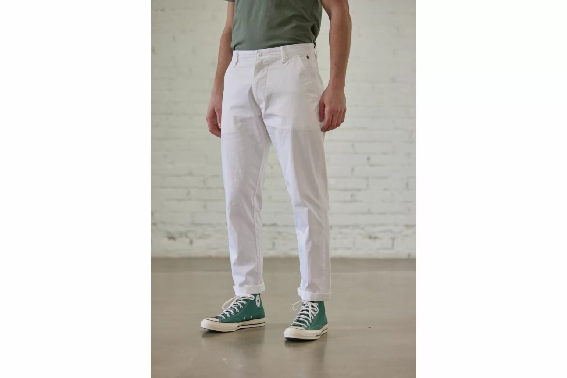 Freeman T Porter Bruce Spike Chino Pants Man, Bright White Shop