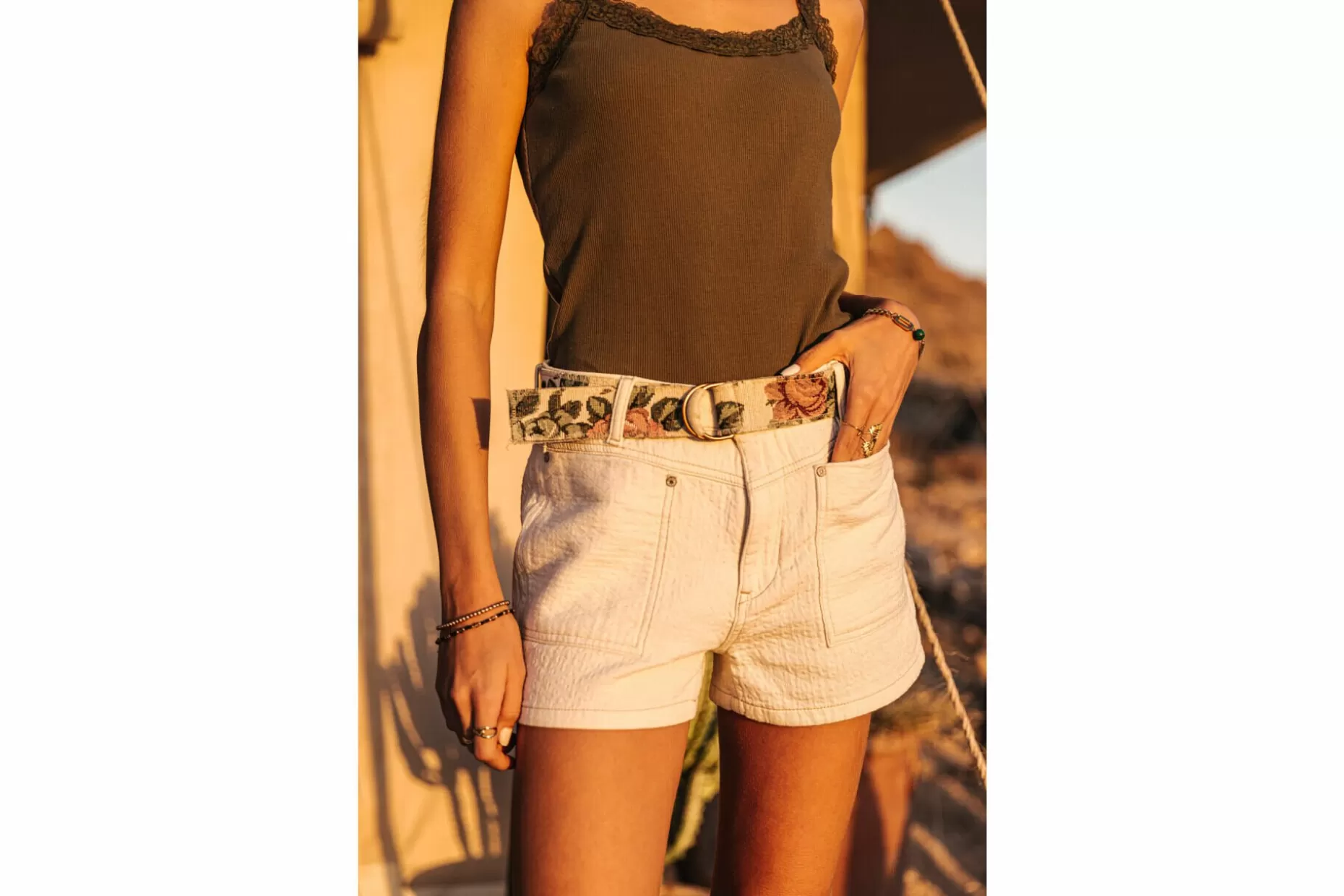 Freeman T Porter Calissa Downy Slim Shorts Woman, Antique White Clearance