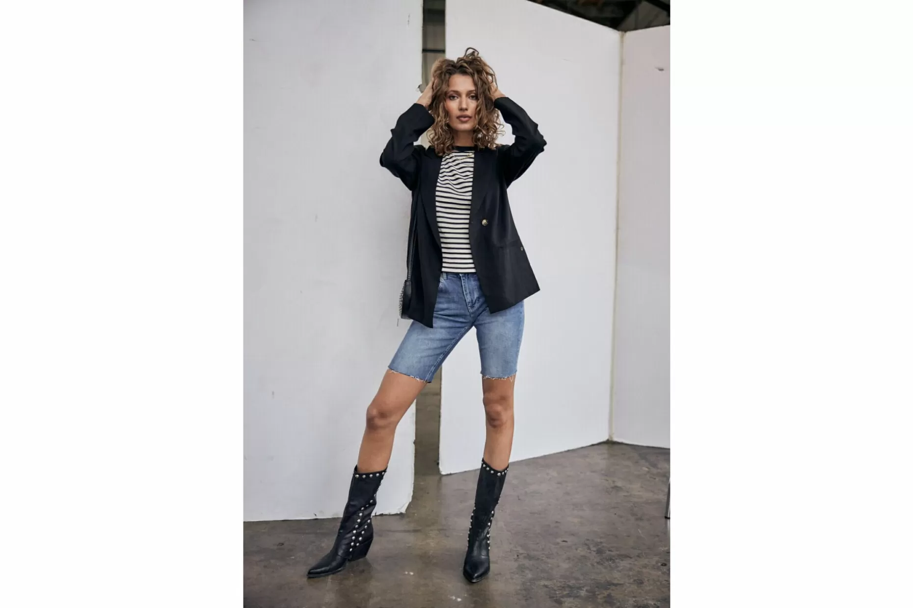 Freeman T Porter Cameron Denim Bermuda Woman, Britain Sale