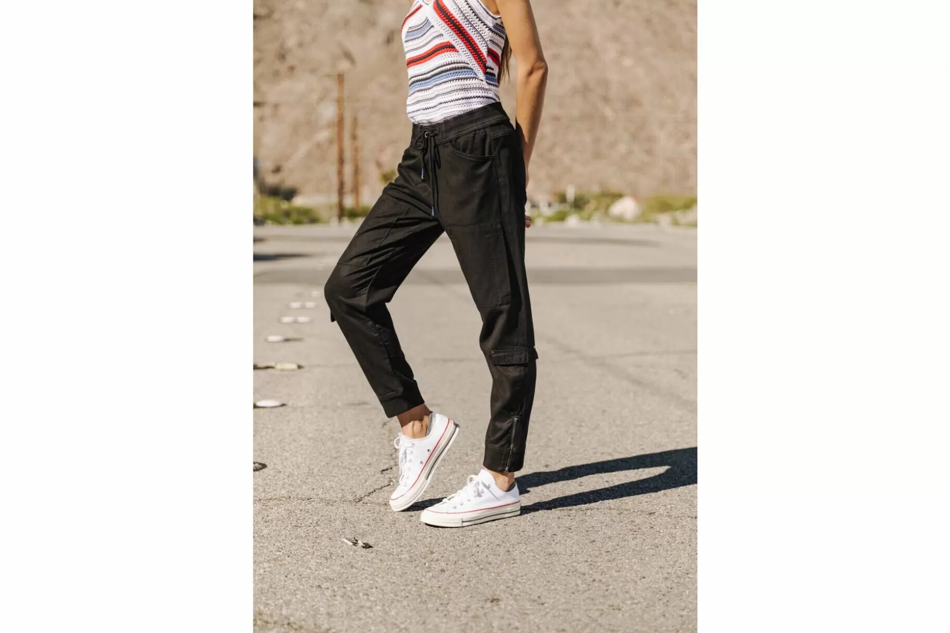 Freeman T Porter Celine Jazz Cargo Pants Woman, Black Best