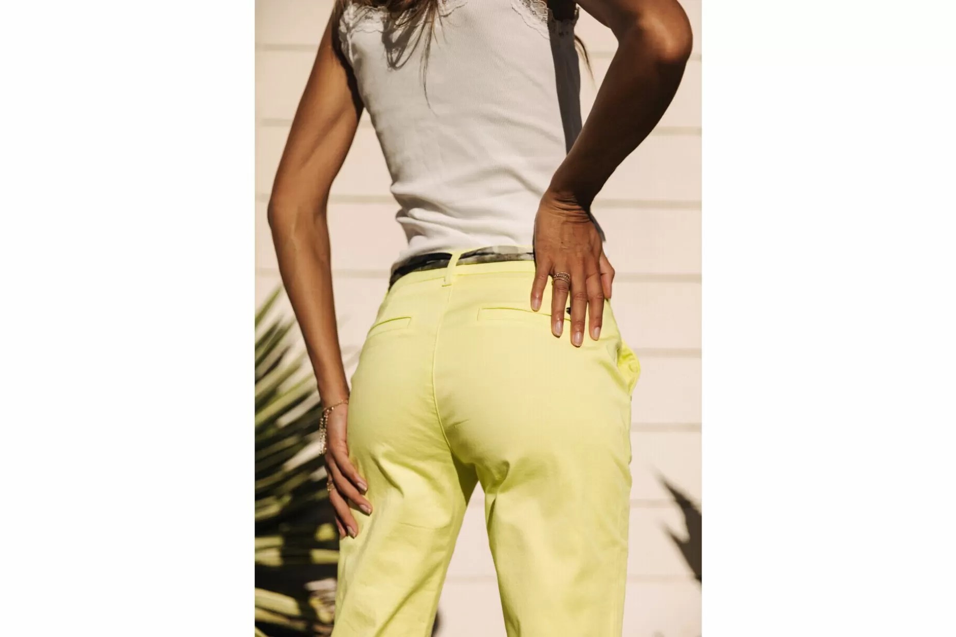 Freeman T Porter Claudia Felicita Chino Pants Woman, Sunny Lime Best Sale