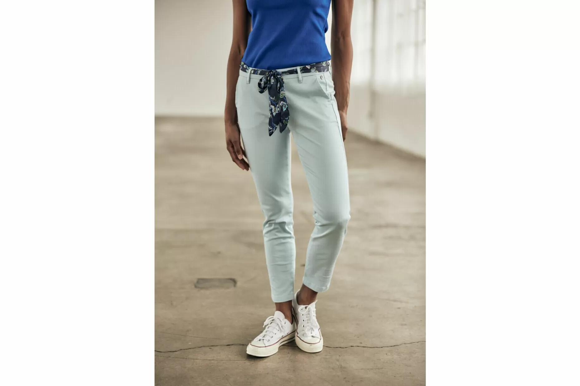 Freeman T Porter Claudia Felicita Chino Pants Woman, Cool Blue Cheap
