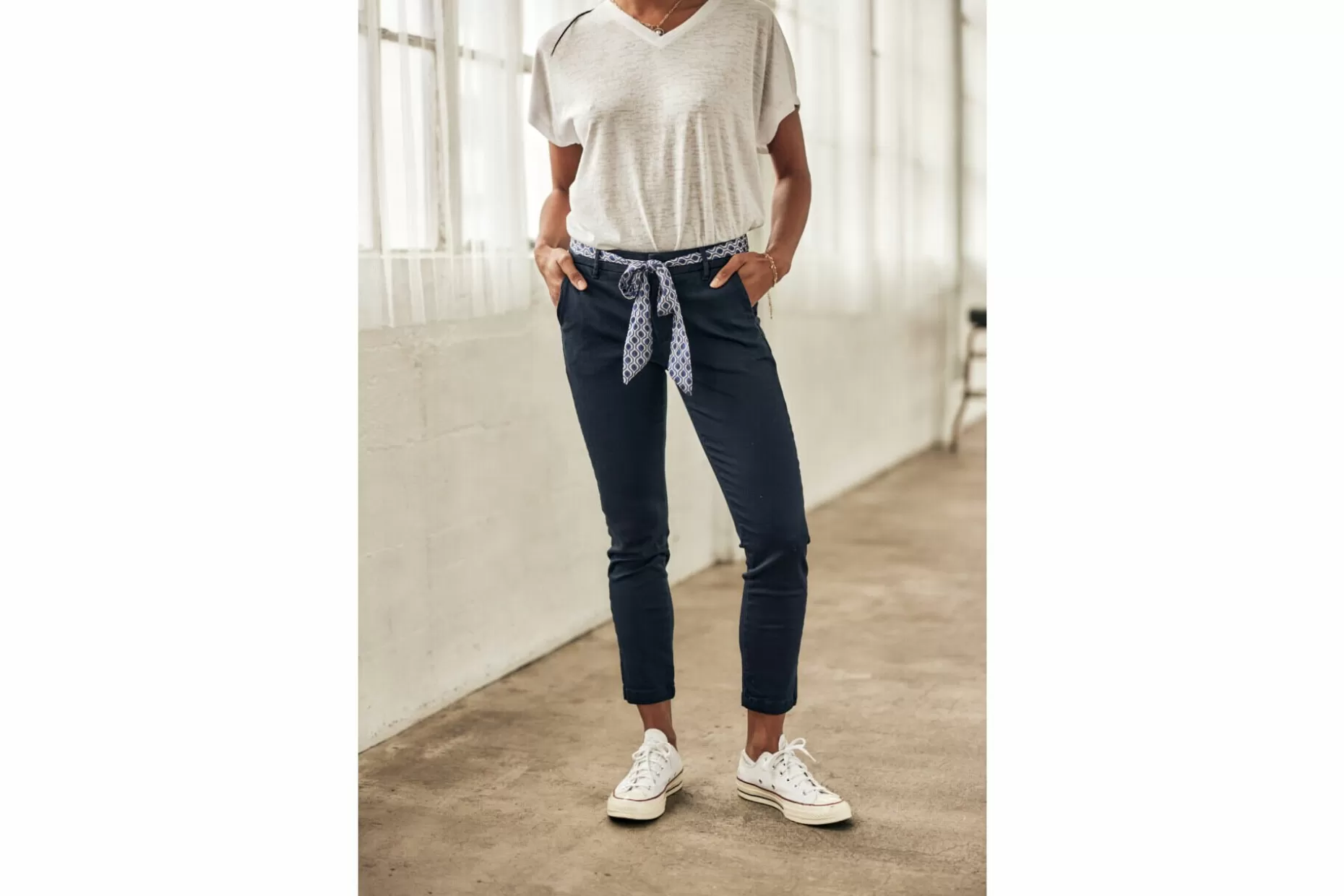 Freeman T Porter Claudia Felicita Chino Pants Woman, Total Eclipse Cheap
