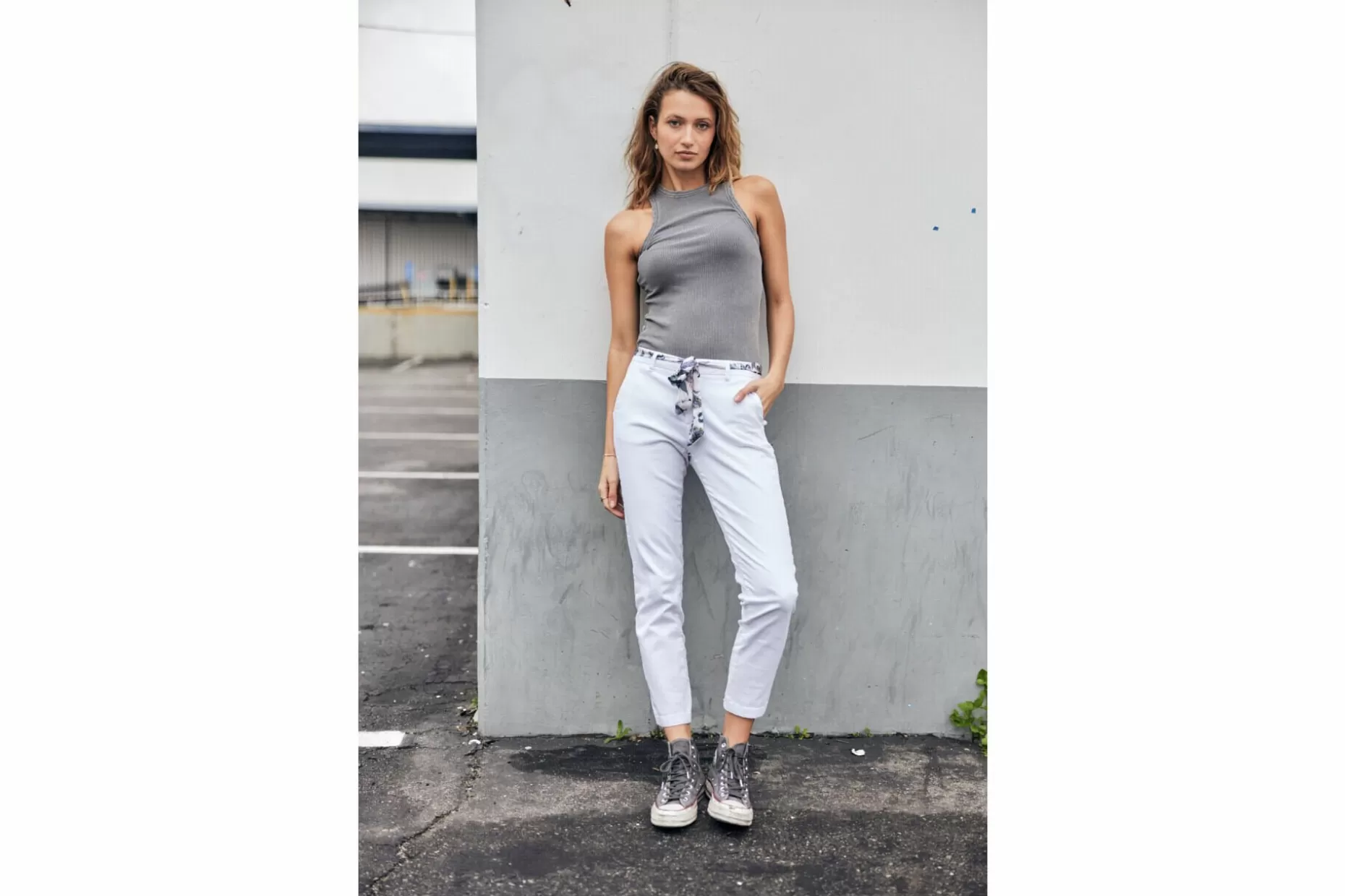 Freeman T Porter Claudia Felicita Chino Pants Woman, Bright White Cheap