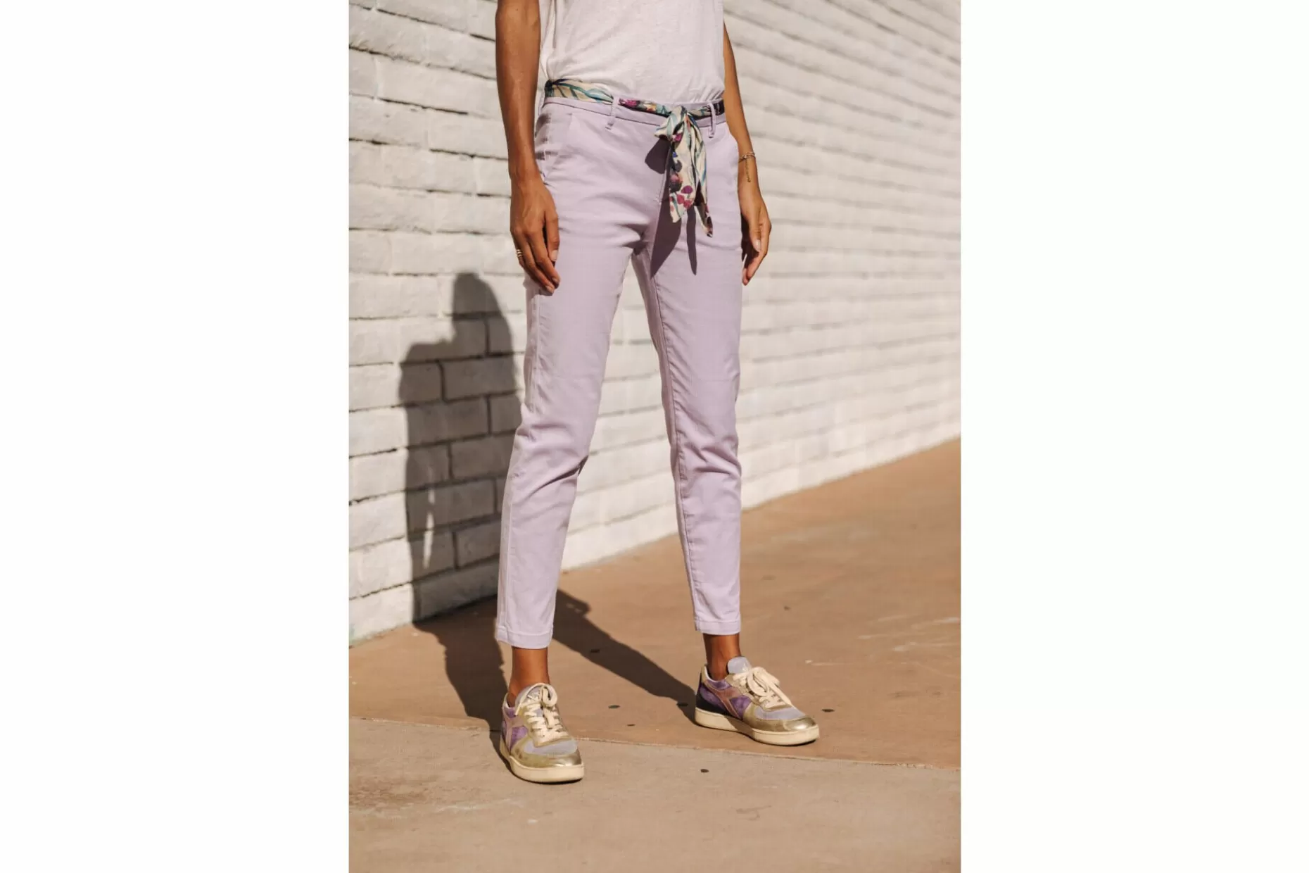 Freeman T Porter Claudia Felicita Chino Pants Woman, Pastel Lilac Shop