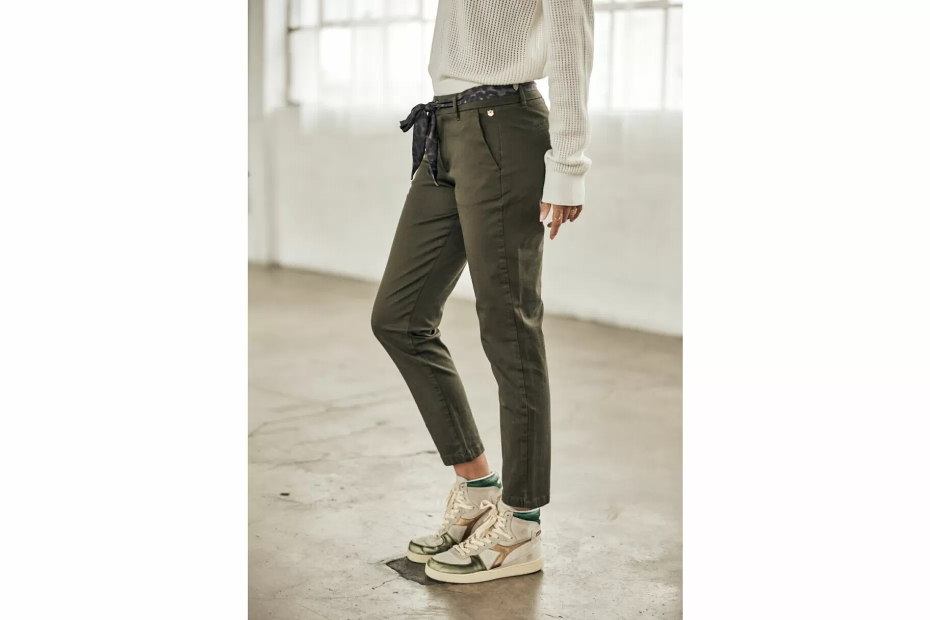 Freeman T Porter Claudia Felicita Chino Pants Woman, Forest Night Cheap