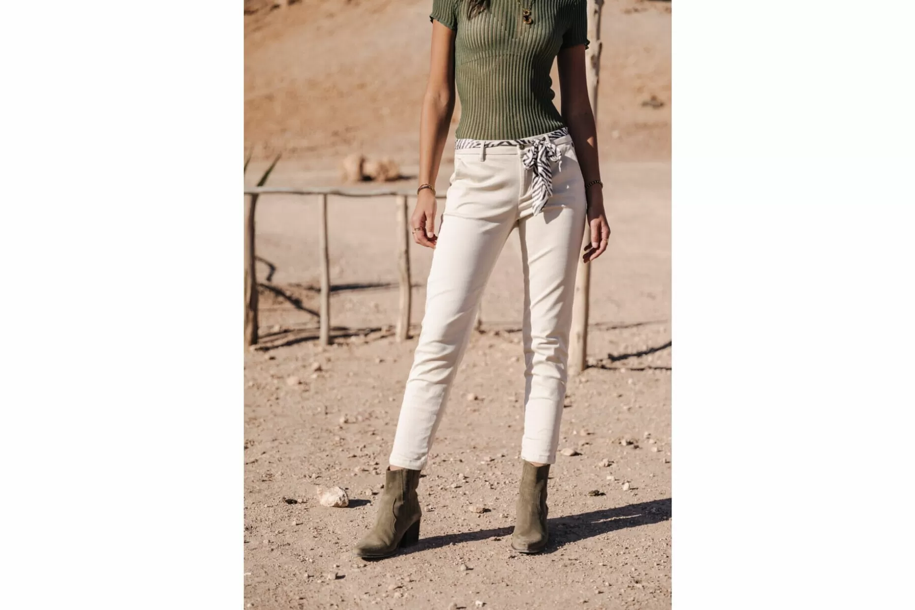 Freeman T Porter Claudia Felicita Chino Pants Woman, Birch Best Sale