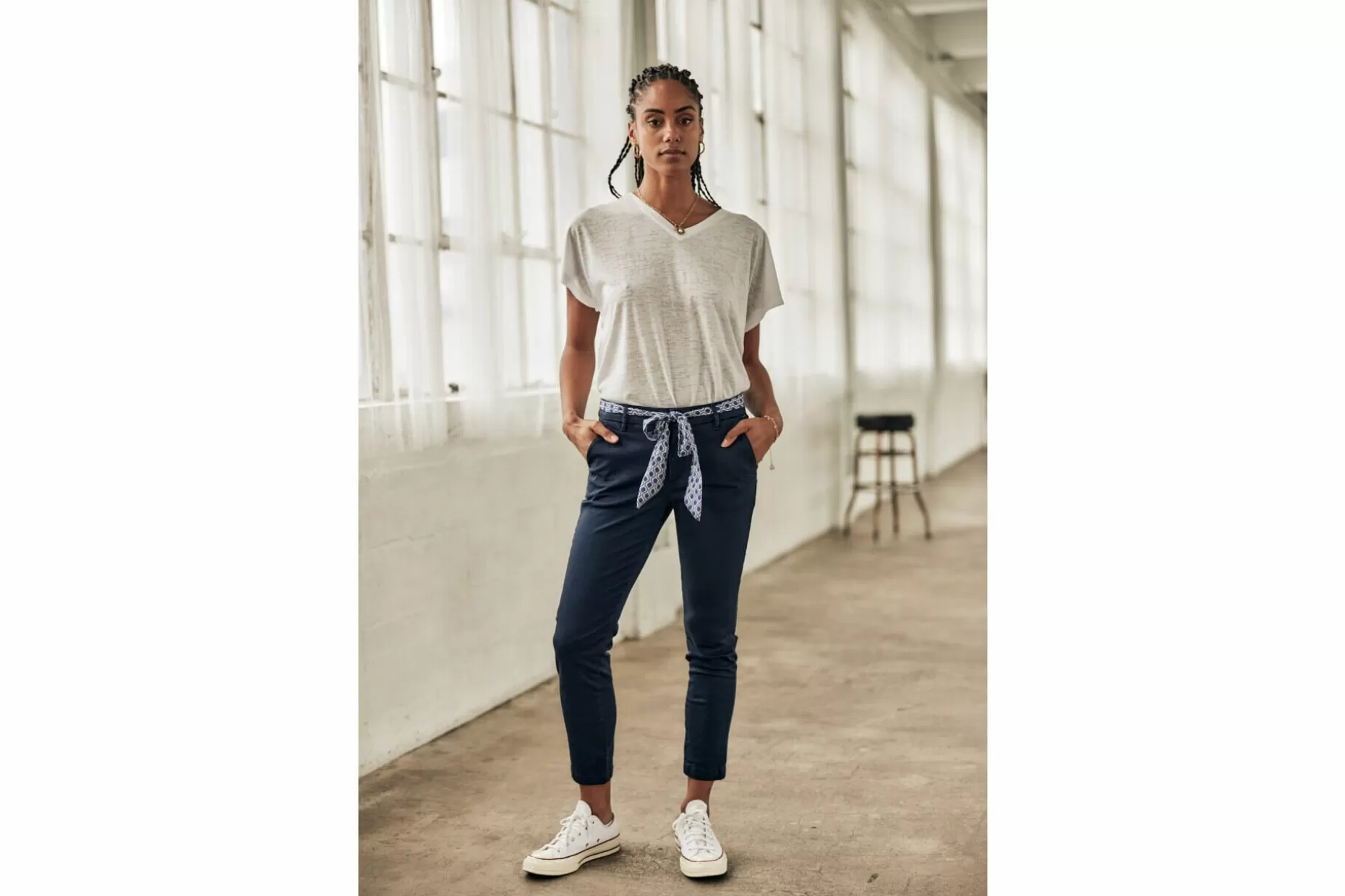 Freeman T Porter Claudia Felicita Chino Pants Woman, Total Eclipse Cheap