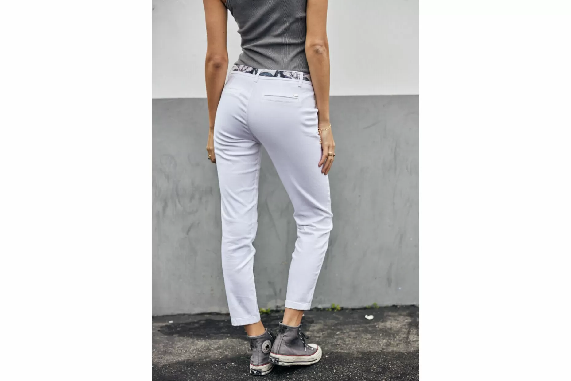 Freeman T Porter Claudia Felicita Chino Pants Woman, Bright White Cheap