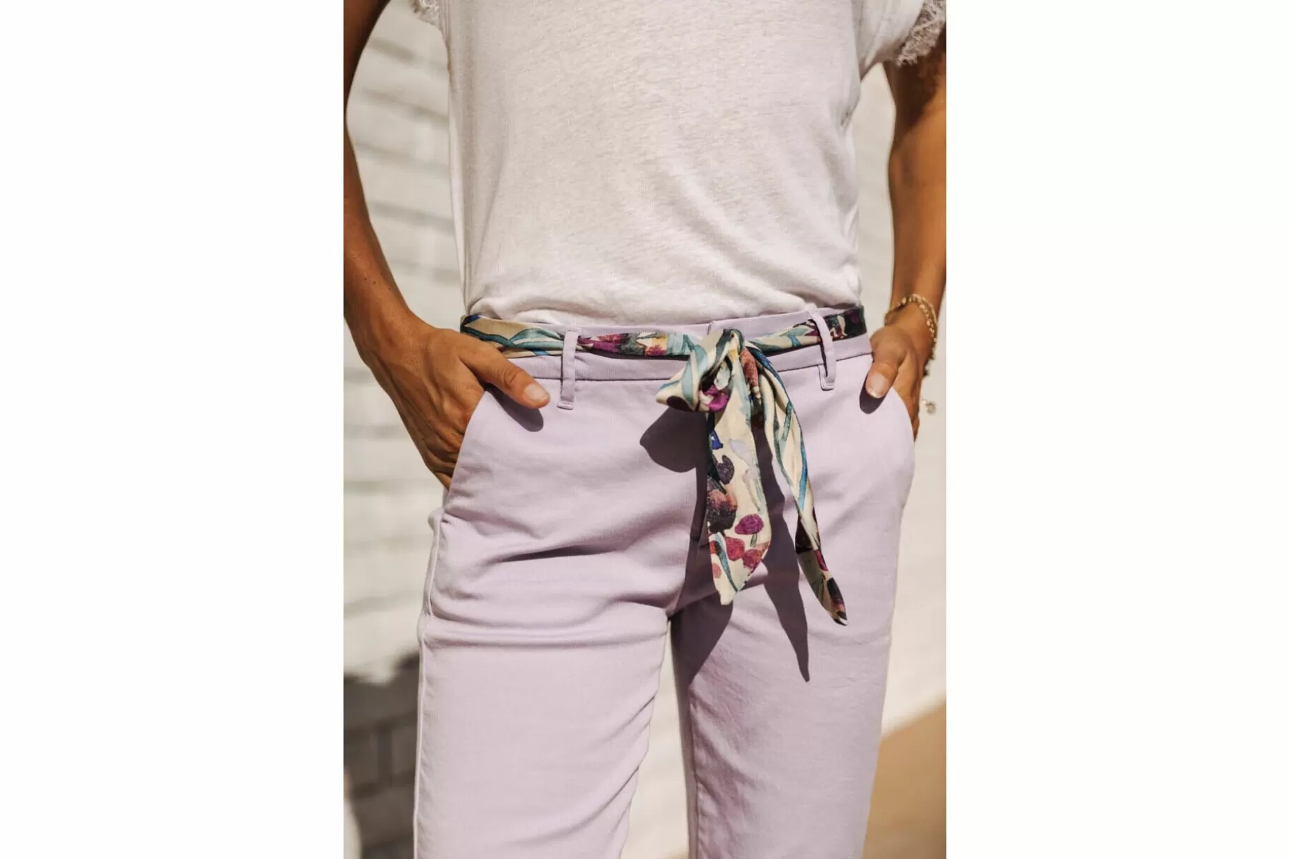 Freeman T Porter Claudia Felicita Chino Pants Woman, Pastel Lilac Shop
