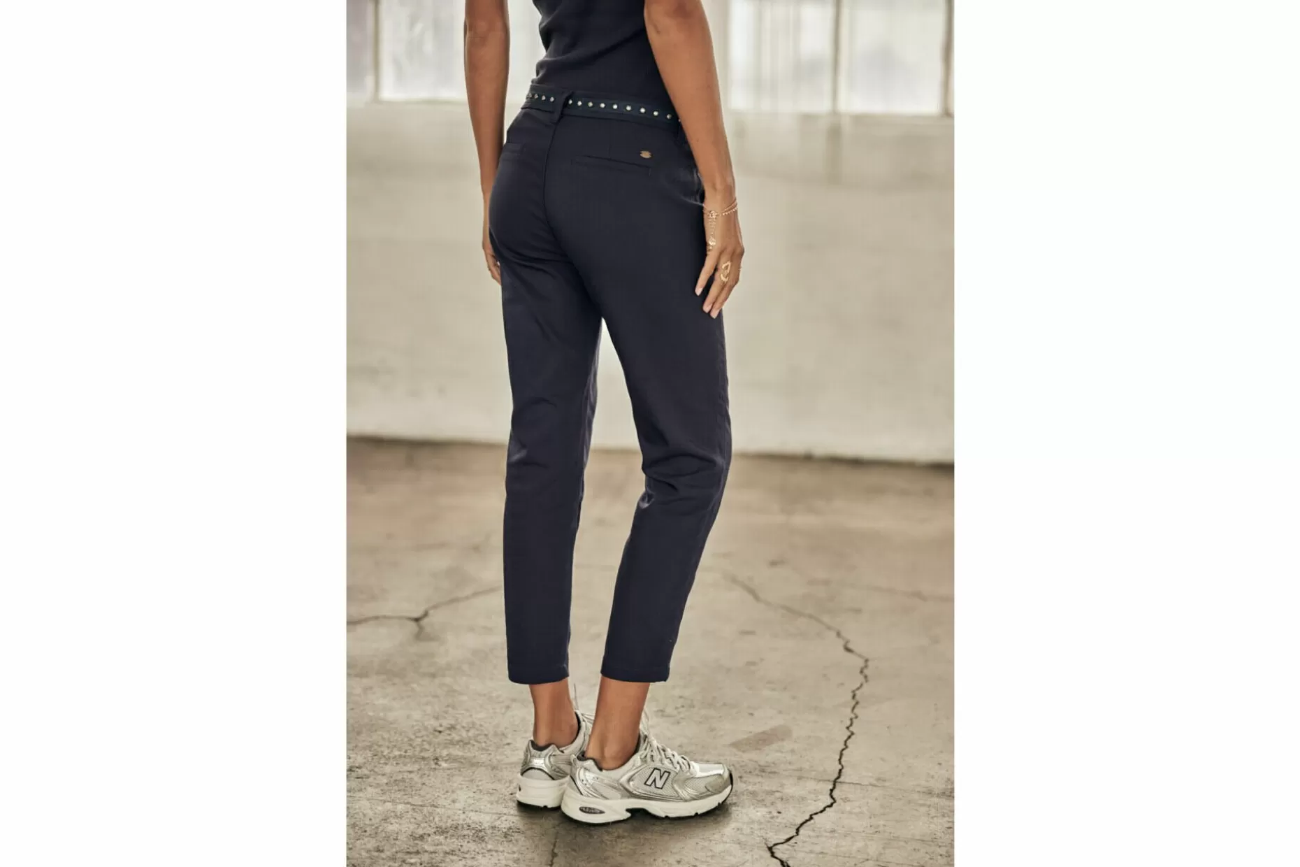 Freeman T Porter Claudia Polyneo Cropped Pants Woman, Storm Discount